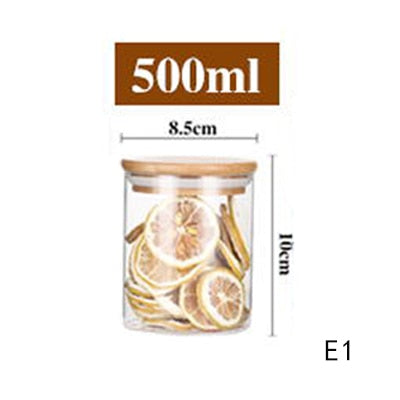 Spice transparent glass jar