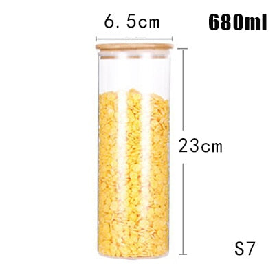 Spice transparent glass jar