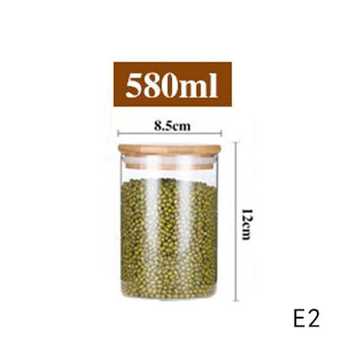 Spice transparent glass jar