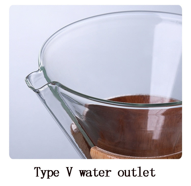 Glass coffee filter pot