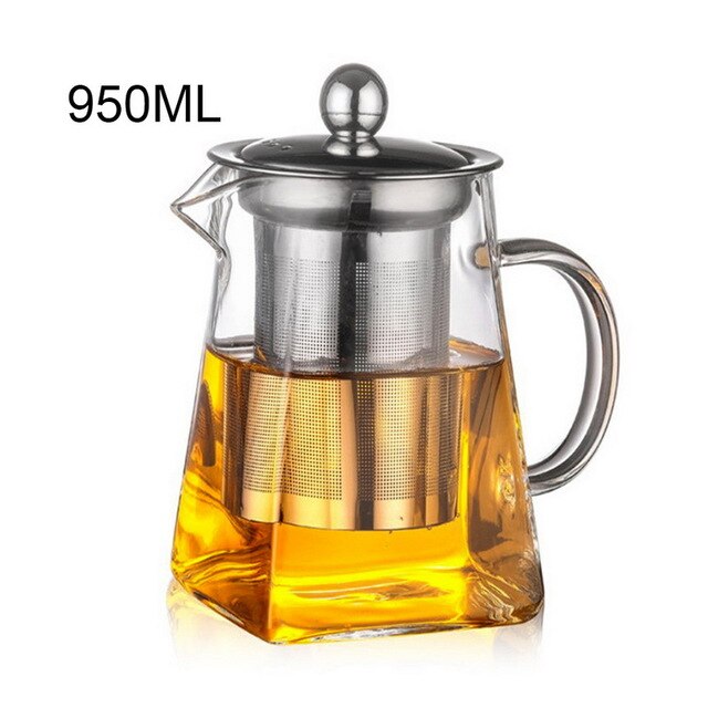 Square glass teapot
