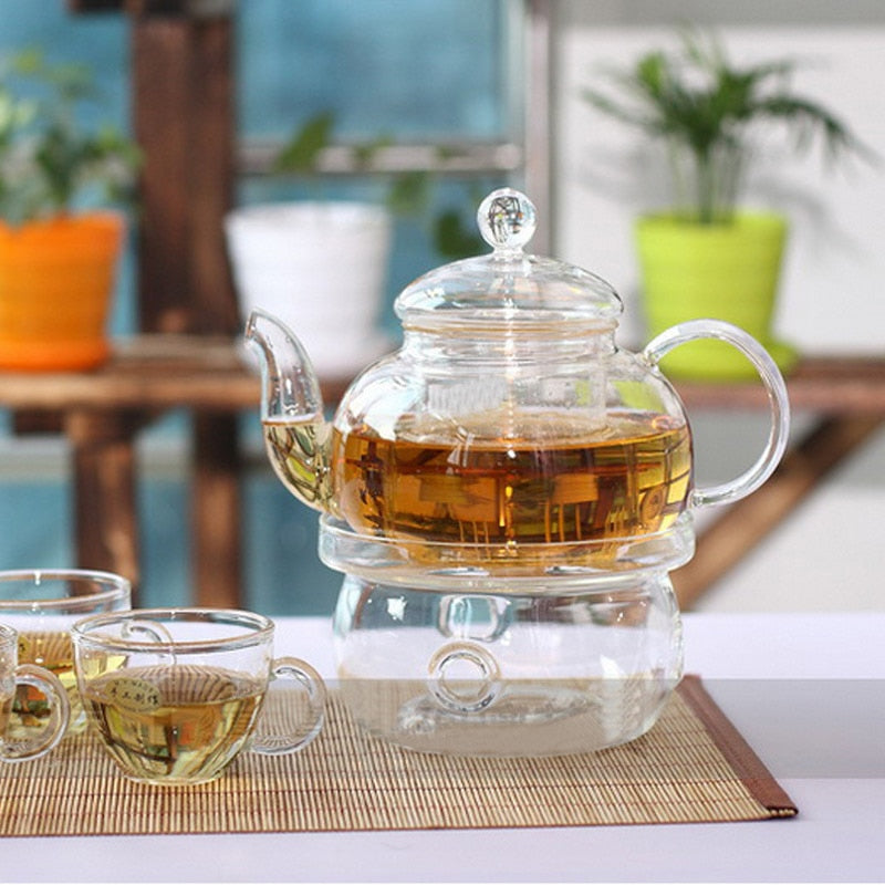 Glass teapot heater