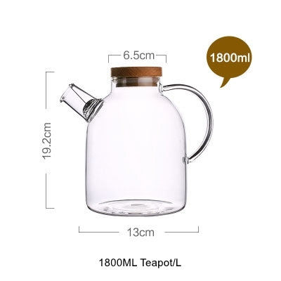 Large Capacity Drinkware Glass Teapot Set