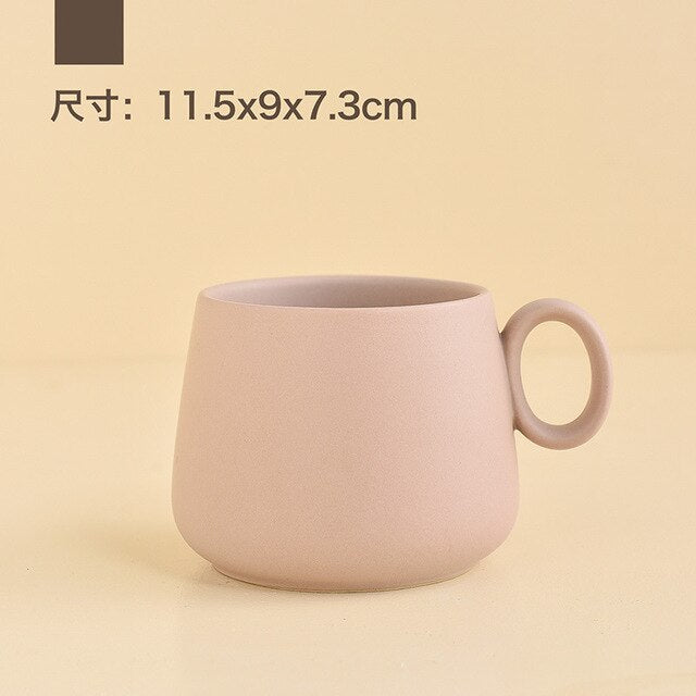 Ceramic pink tea cup