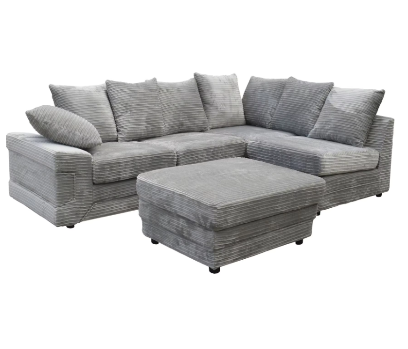 サロン用セクショナル・ラグジュアリーモジュールソファ グレー組み合わせソファ リビングルーム I/L字型ソファ付きチェア