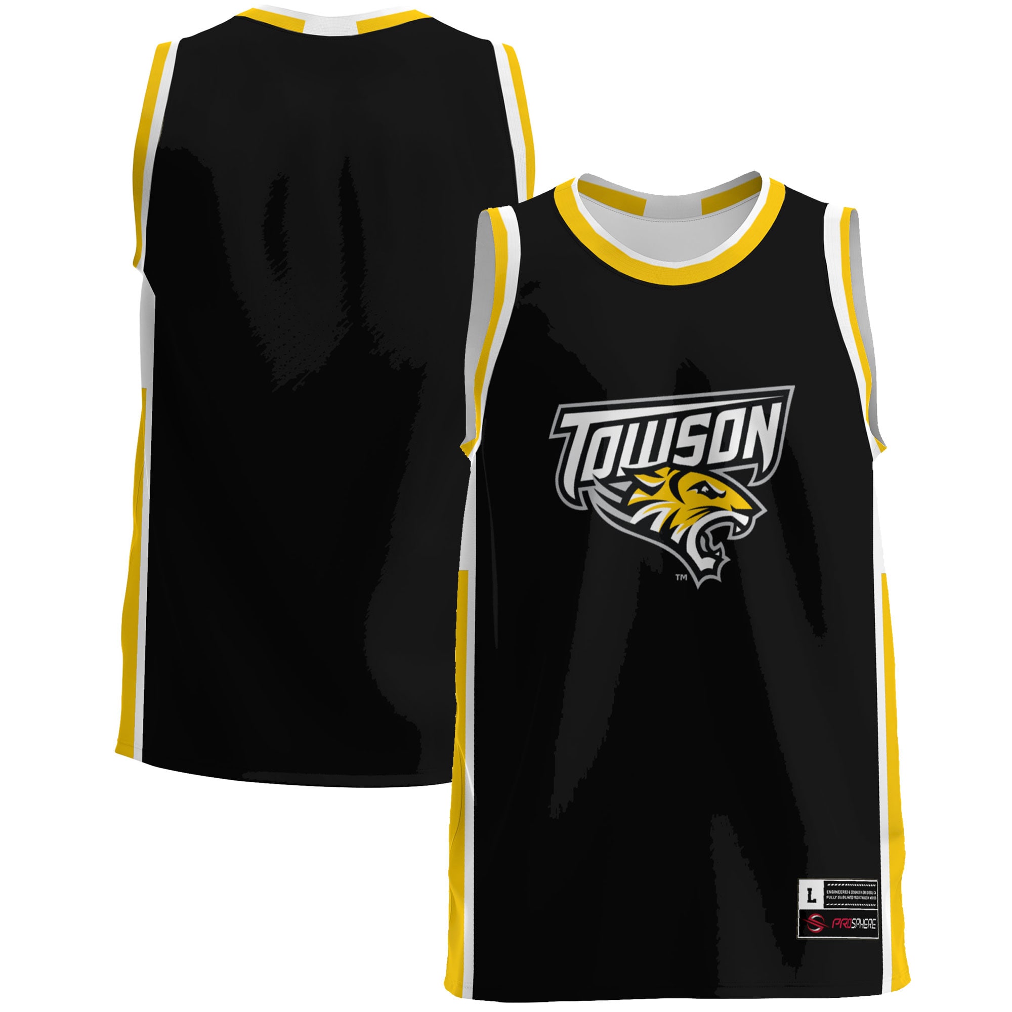 Towson Tigers Basketball Jersey - Black