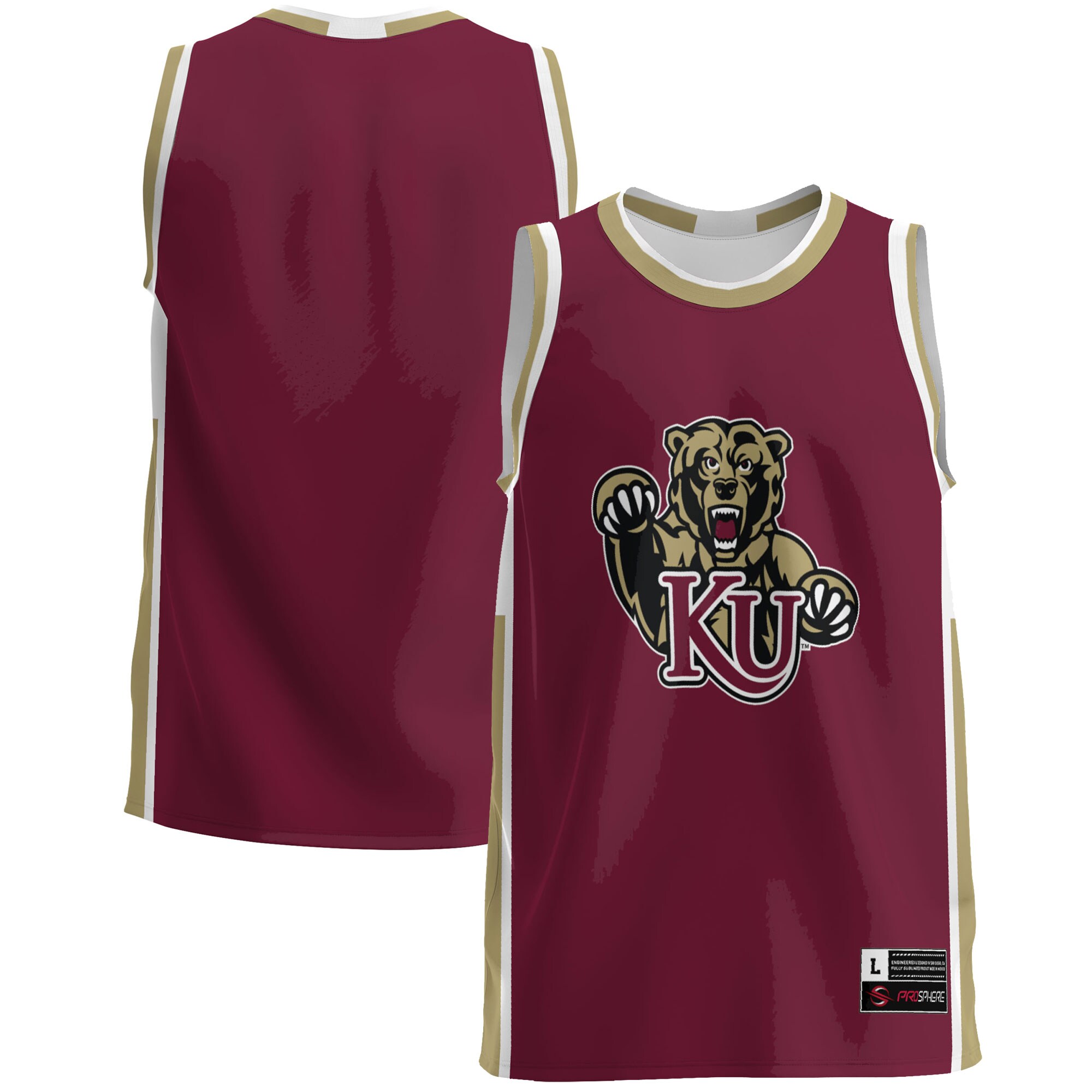 Kutztown Golden Bears Basketball Jersey - Maroon