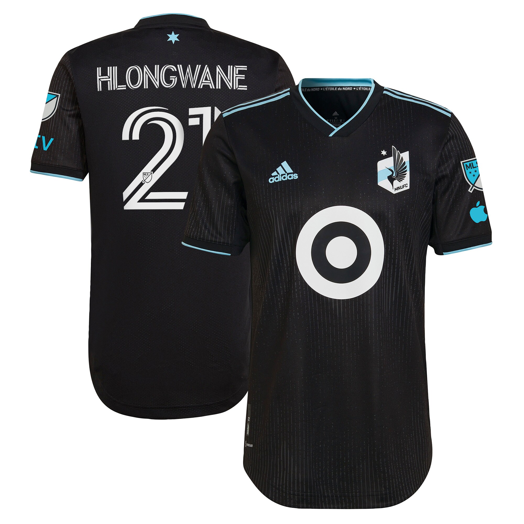 Bongokuhle Hlongwane Minnesota United FC adidas 2023 Minnesota Night Kit Authentic Jersey - Black