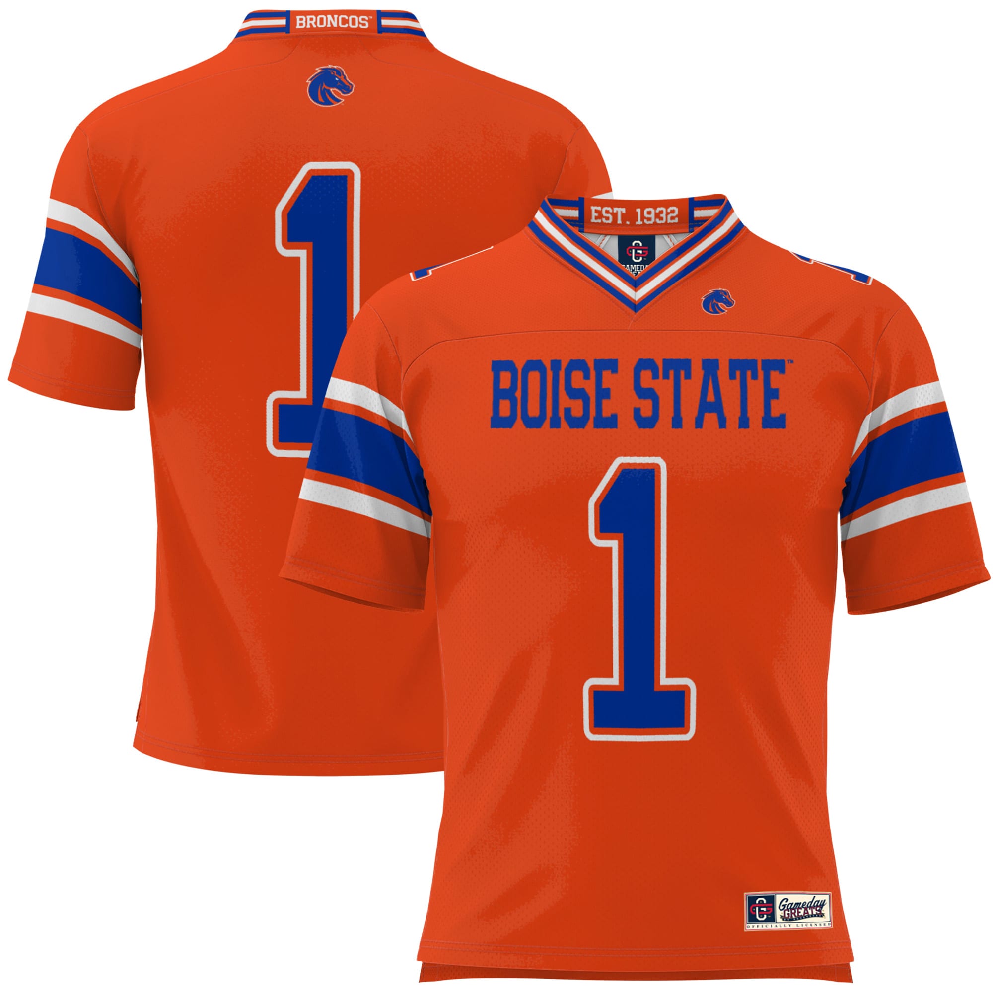 #1 Boise State Broncos ProSphere Football Jersey - Orange