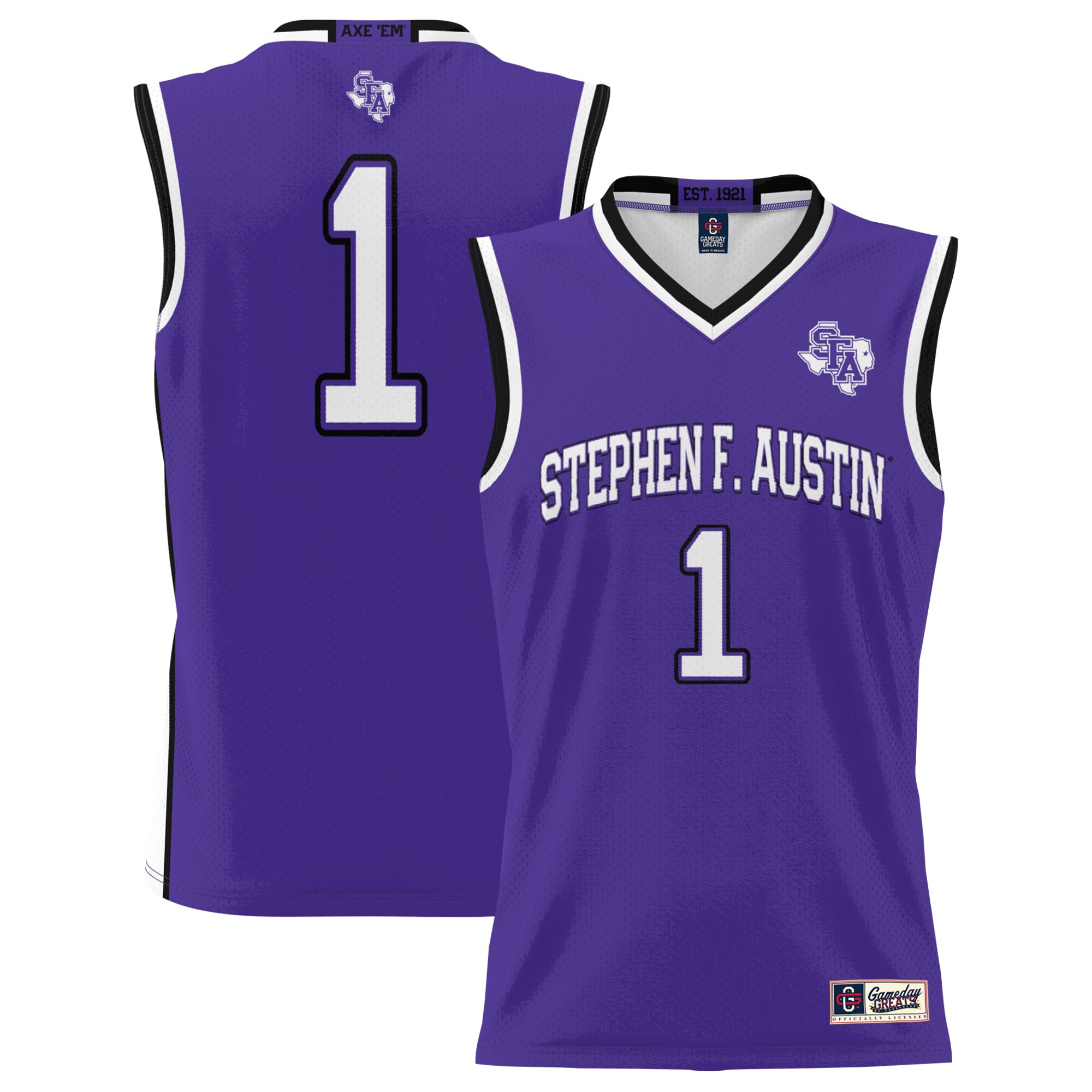 #1 Stephen F Austin Lumberjacks ProSphere Basketball Jersey - Purple