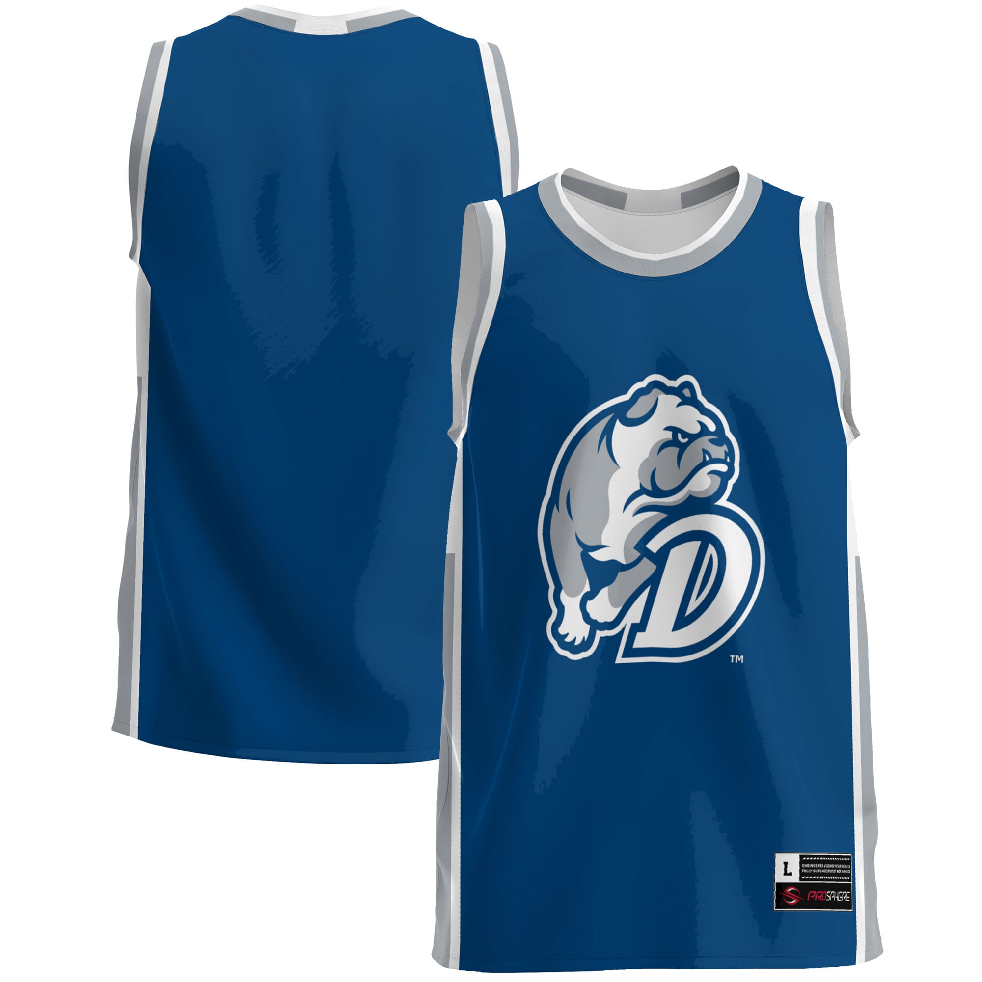 Drake Bulldogs Basketball Jersey - Blue