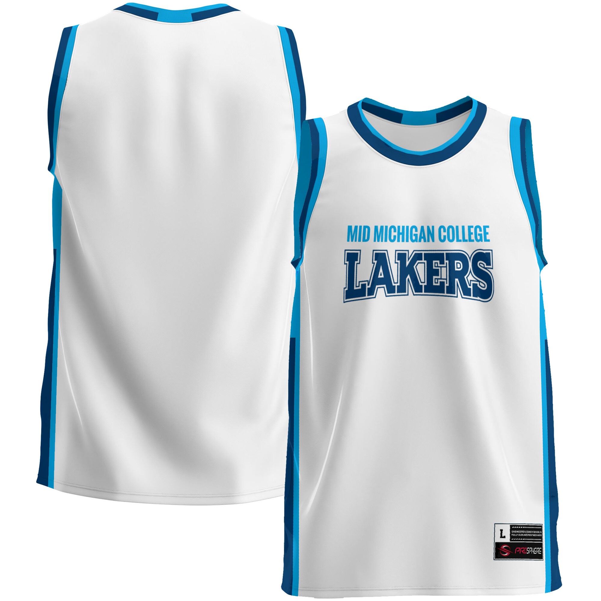 Mid Michigan College ProSphere Basketball Jersey - White