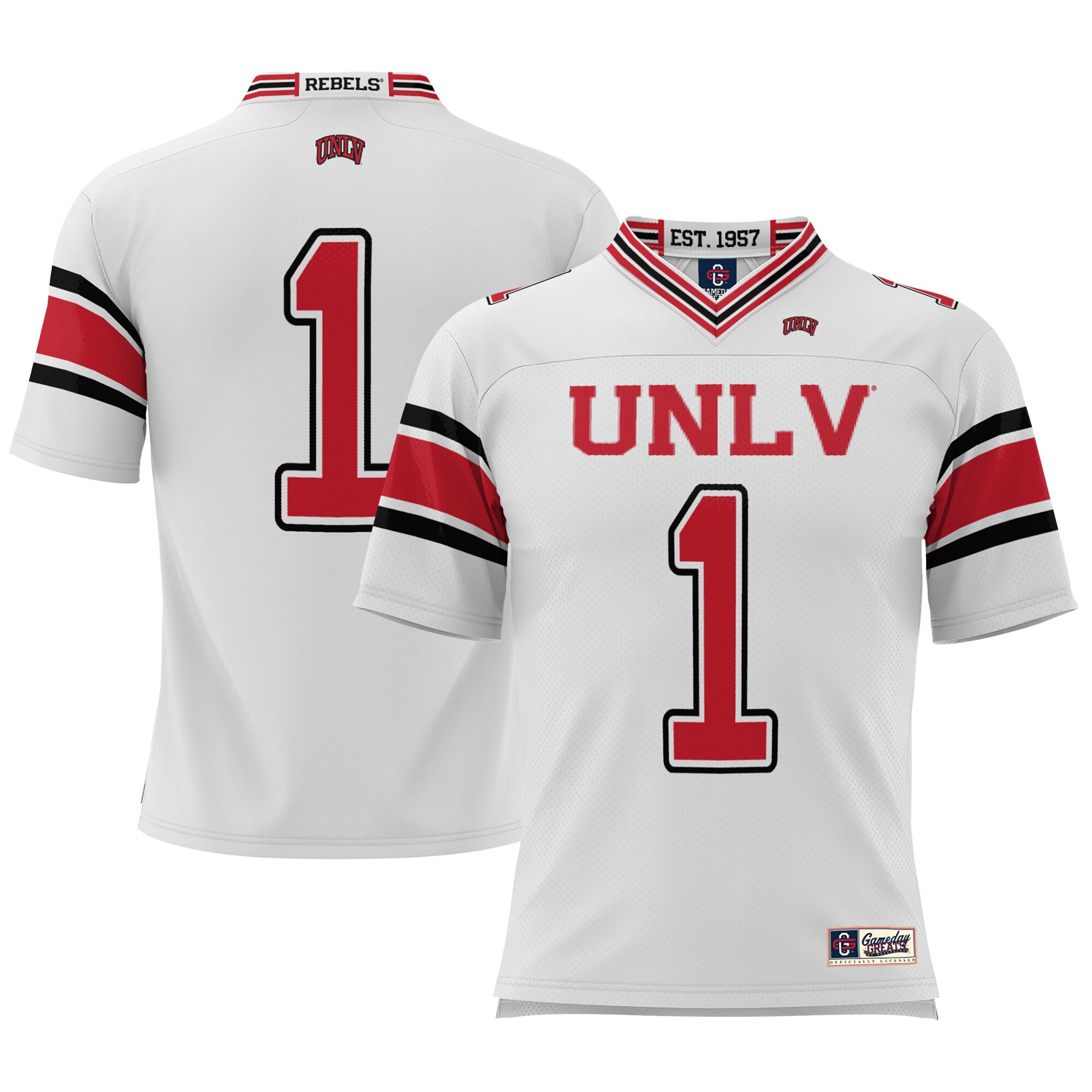 #1 UNLV Rebels ProSphere Youth Football Jersey - White
