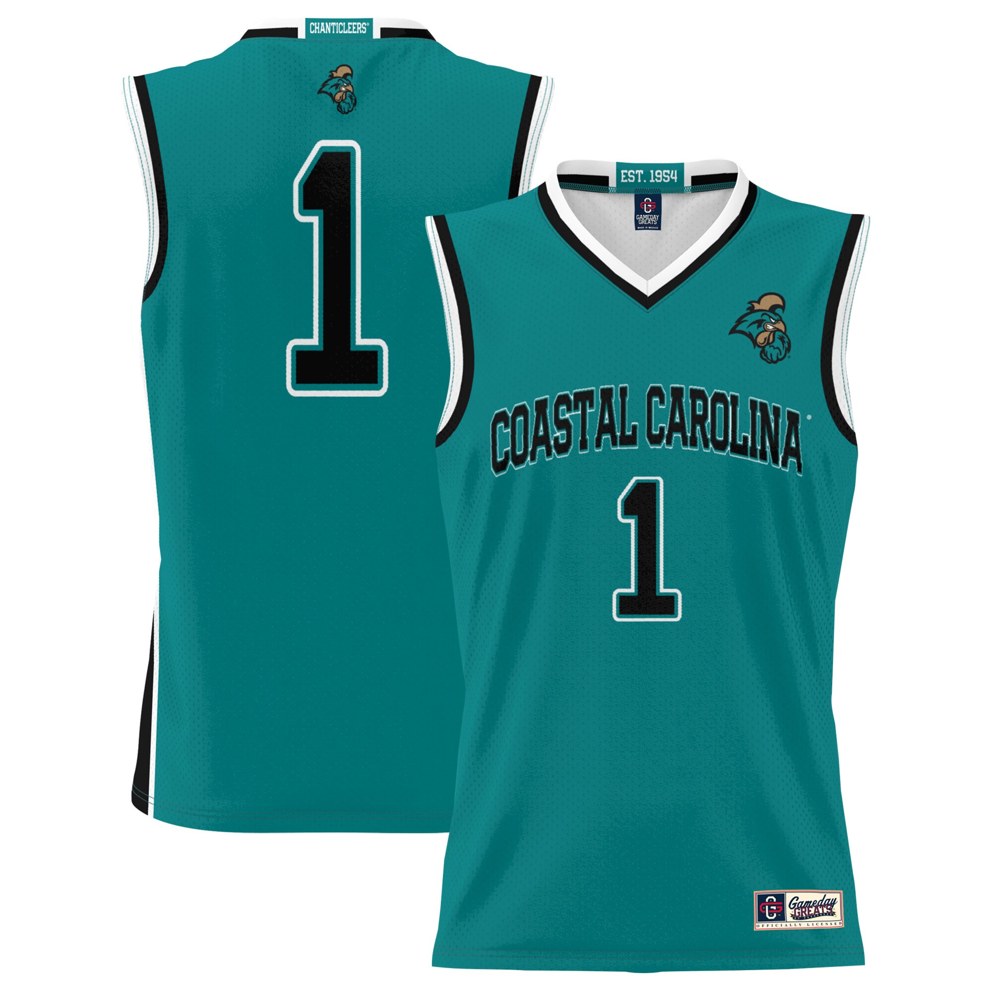 #1 Coastal Carolina Chanticleers ProSphere Basketball Jersey - Teal