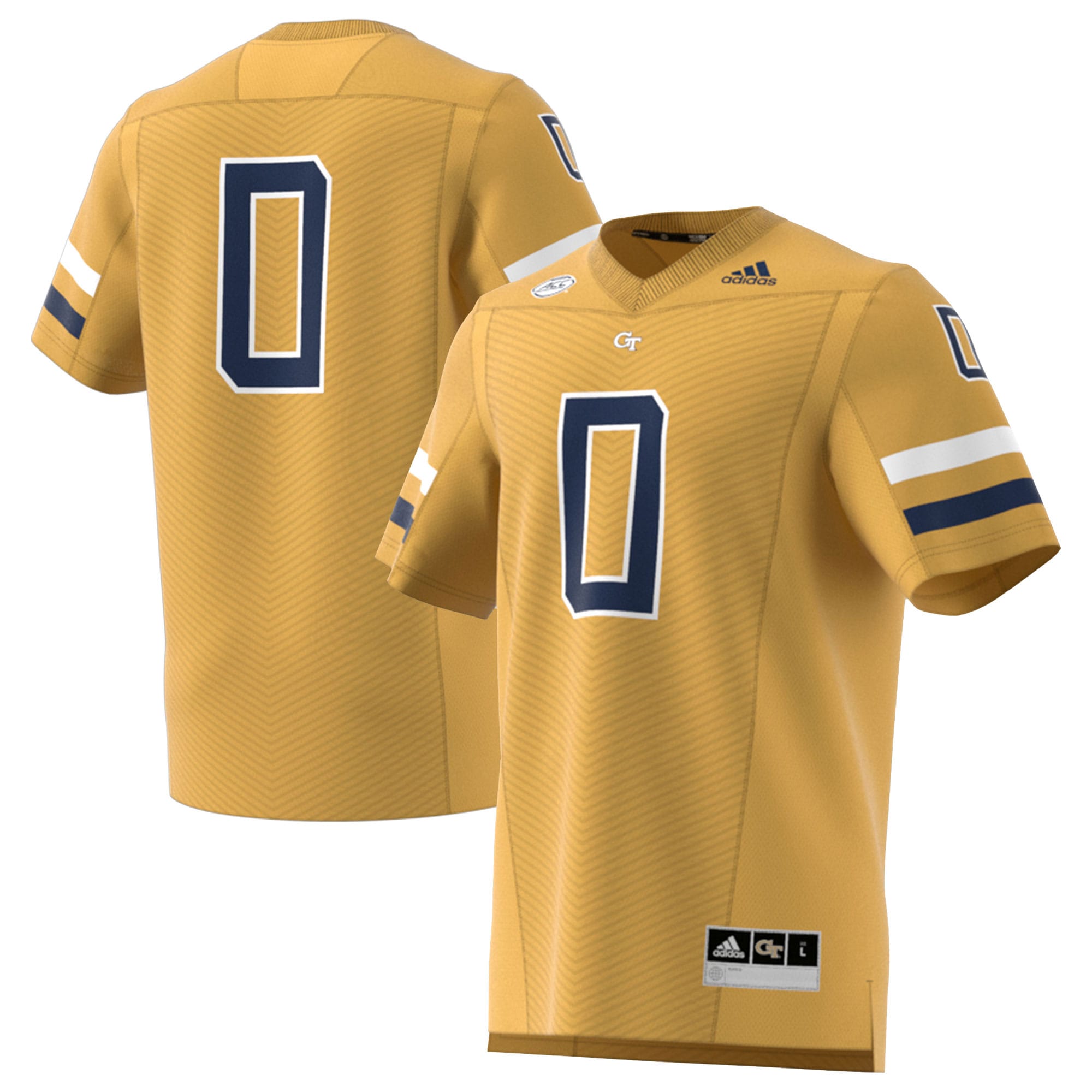 #0 Georgia Tech Yellow Jackets adidas Premier Strategy Jersey - Gold