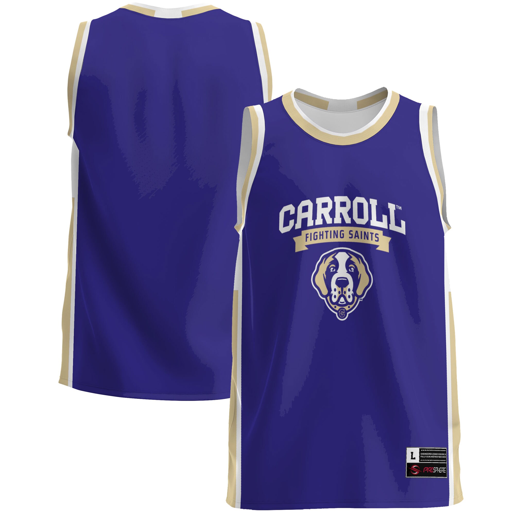 Carroll College Fighting Saints Basketball Jersey - Purple
