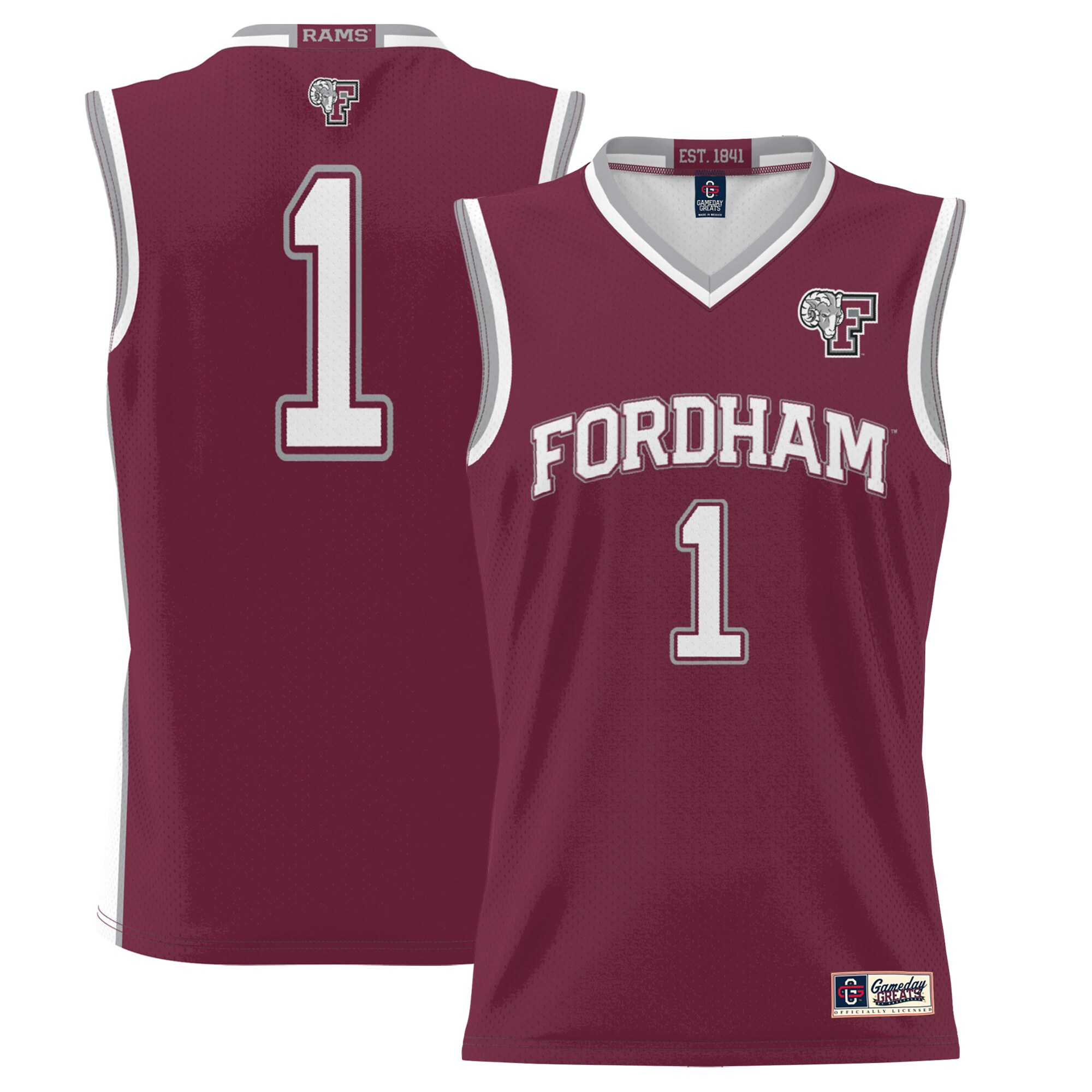 #1 Fordham Rams ProSphere Basketball Jersey - Maroon