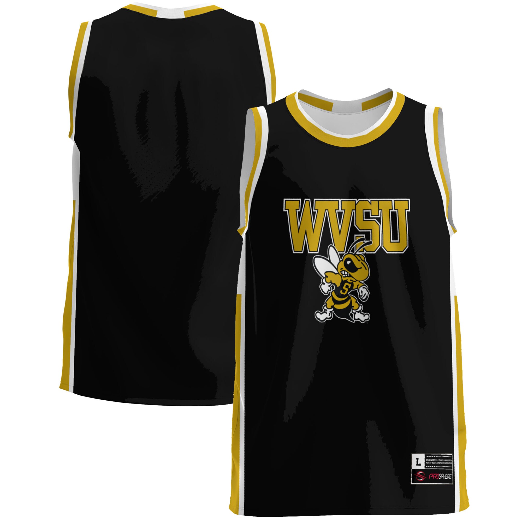 West Virginia State Yellow Jackets Basketball Jersey - Black