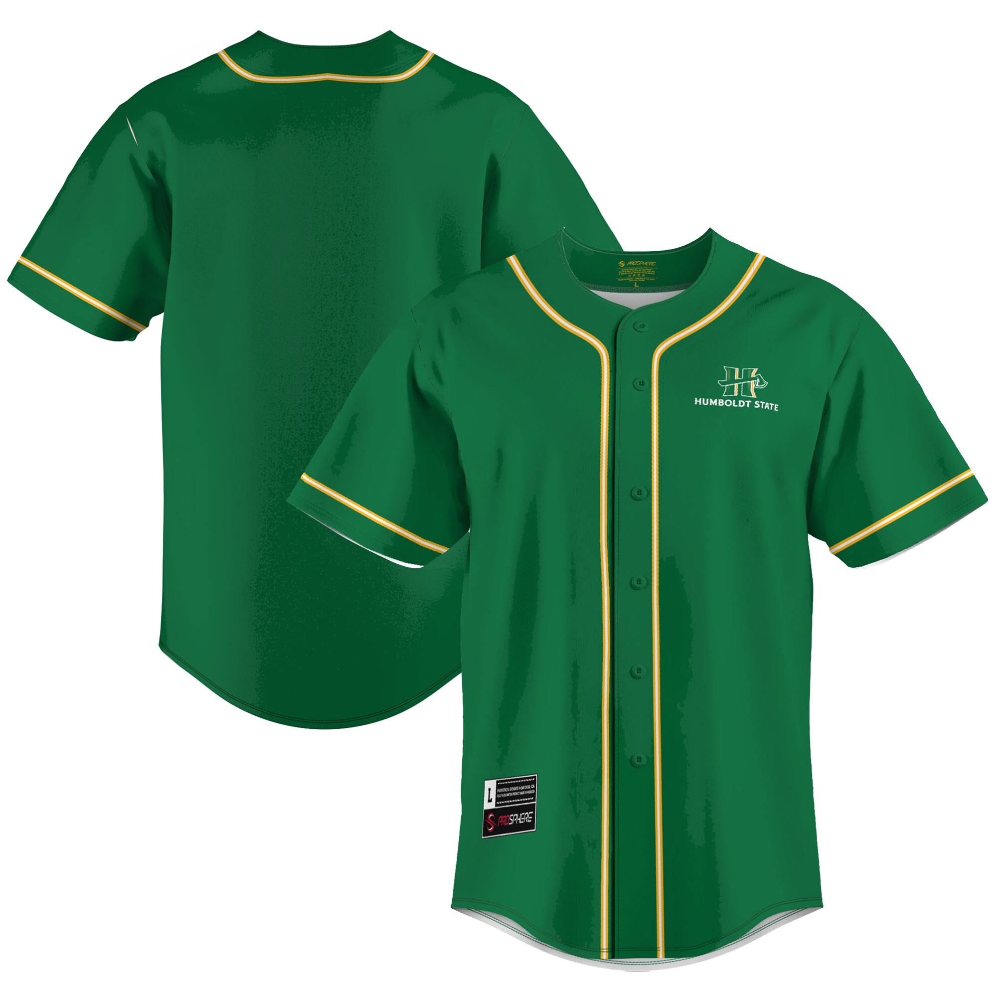 Humboldt State Jacks Baseball Jersey - Green