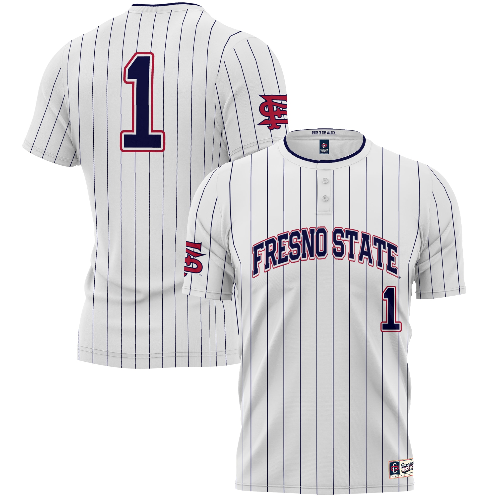 #1 Fresno State Bulldogs ProSphere Softball Jersey - White