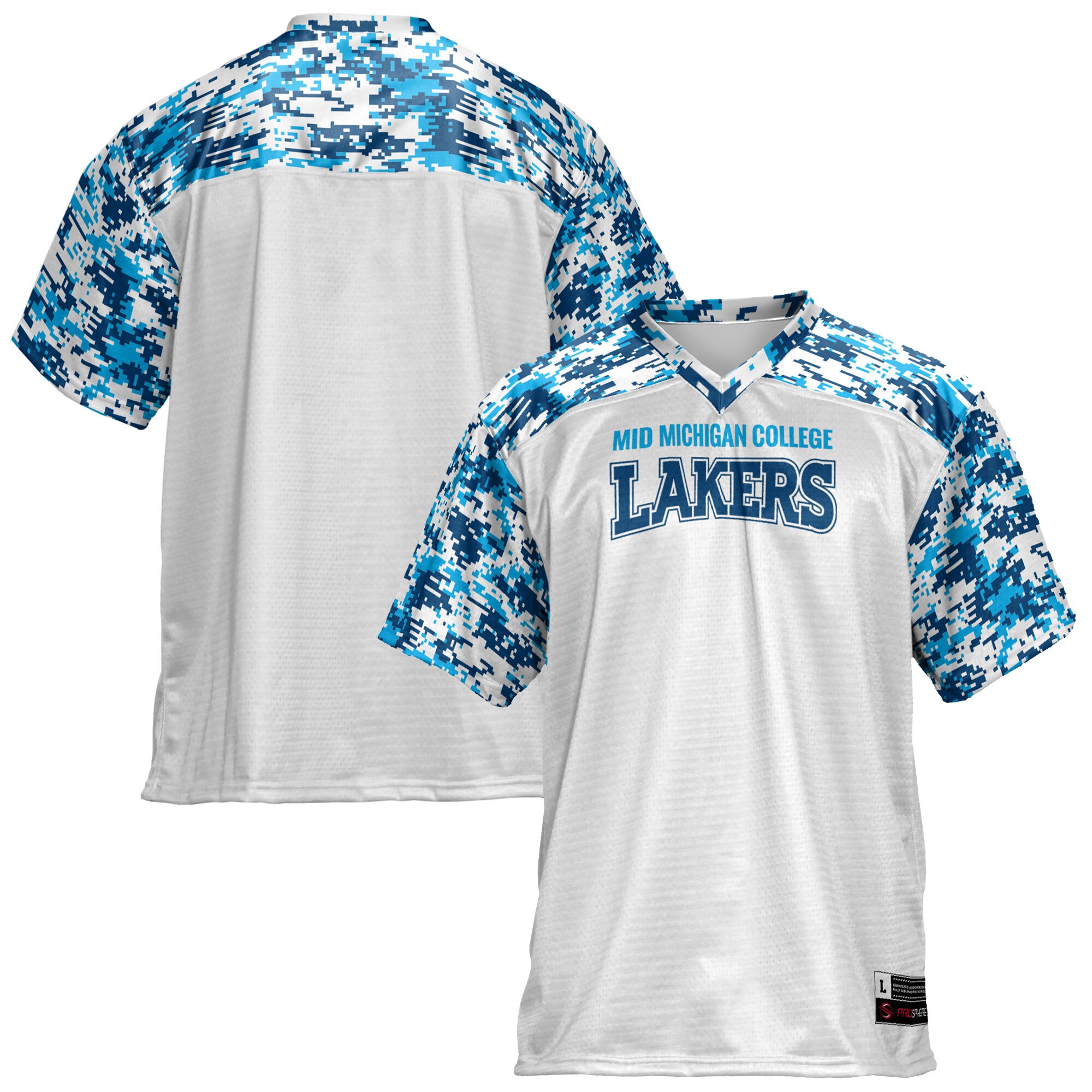 Mid Michigan College ProSphere Football Jersey - White