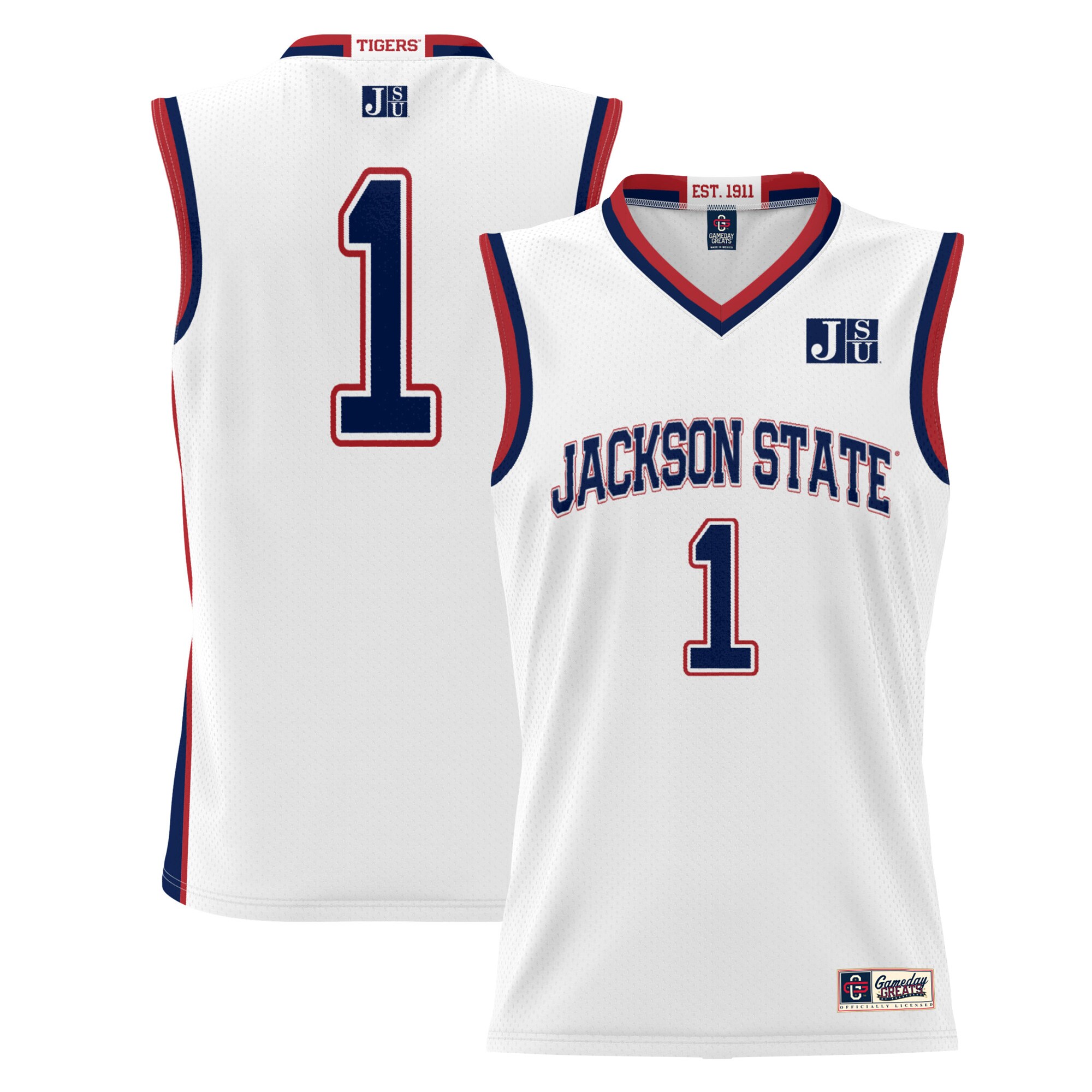 #1 Jackson State Tigers ProSphere Basketball Jersey - White