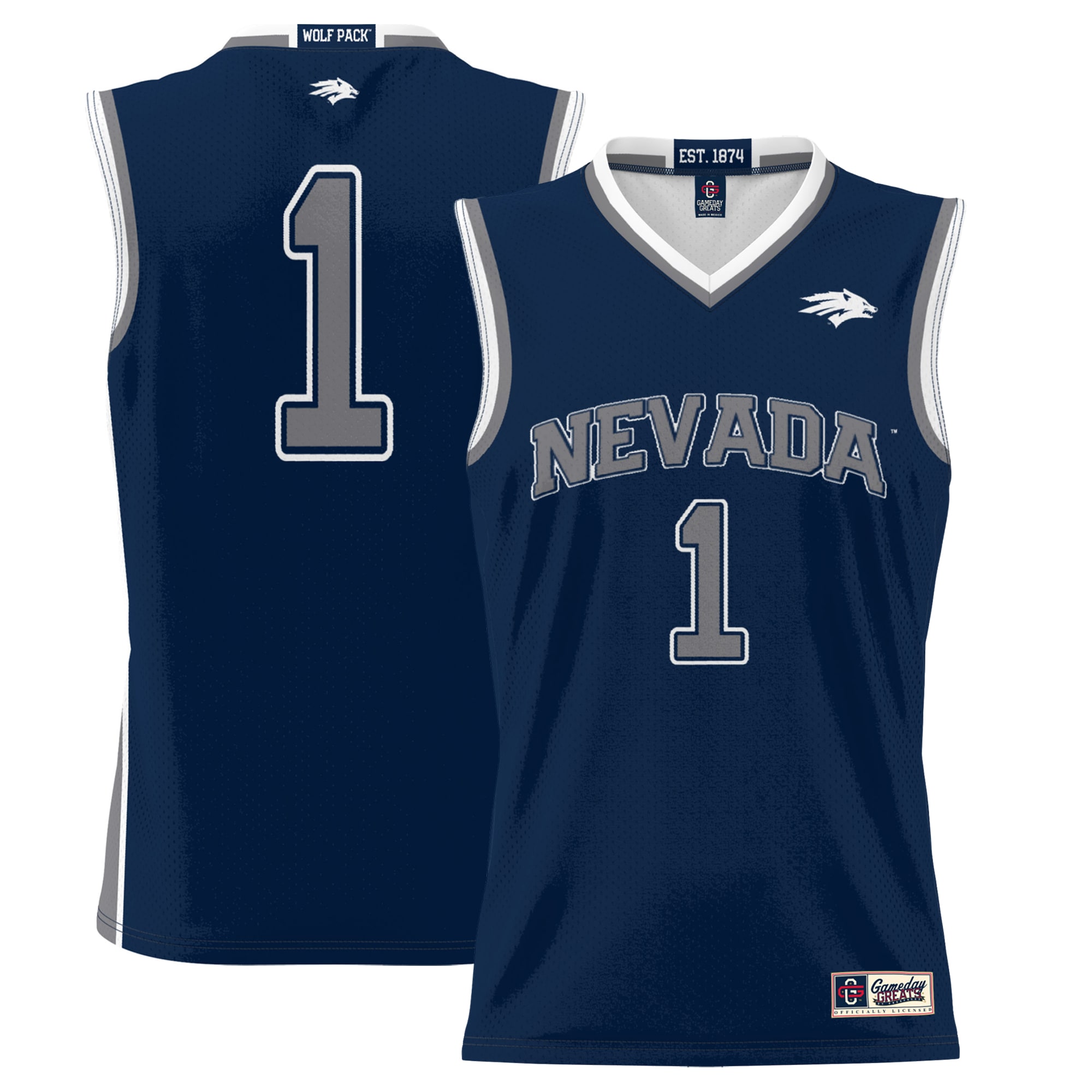 #1 Nevada Wolf Pack ProSphere Youth Basketball Jersey - Navy