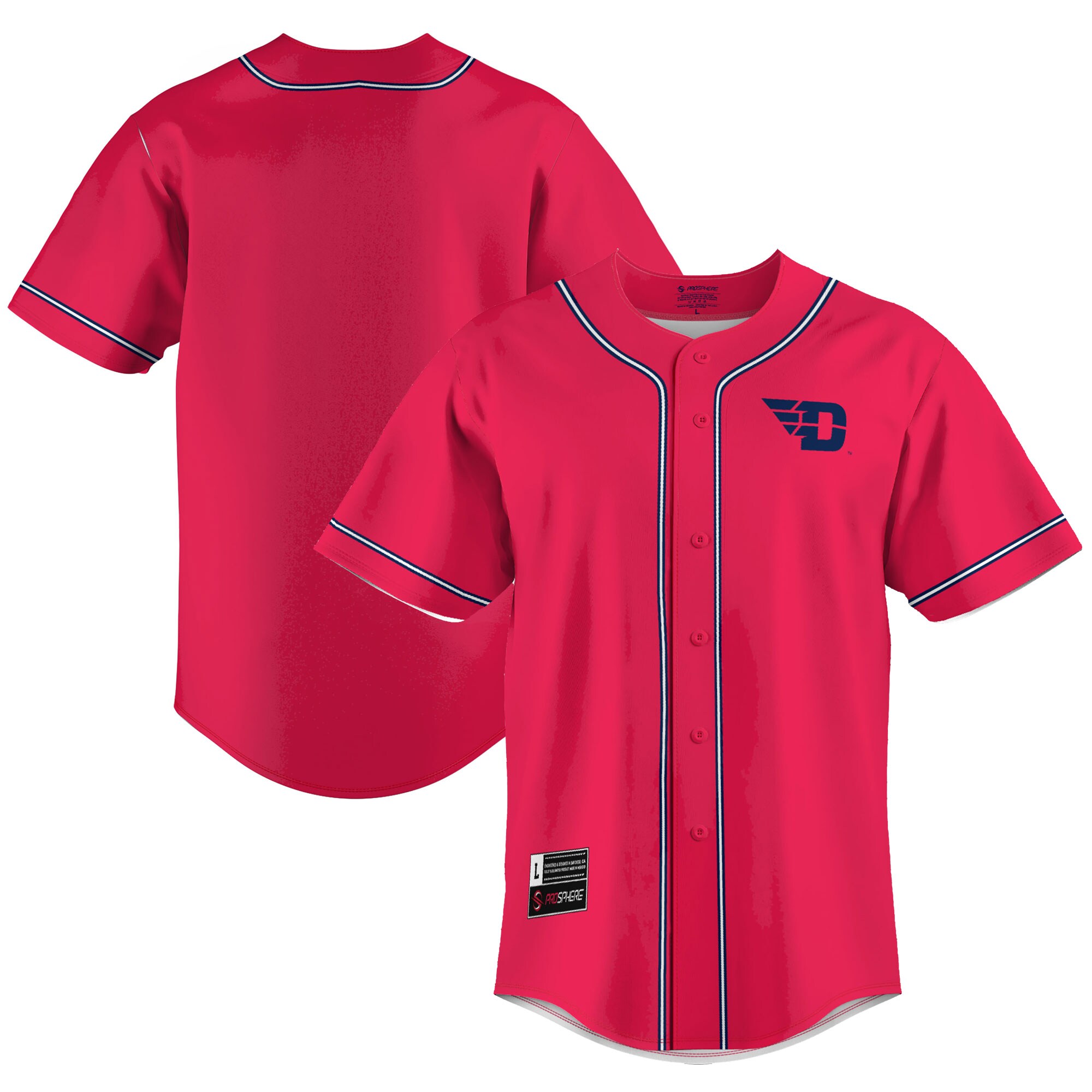 Dayton Flyers Baseball Jersey - Red