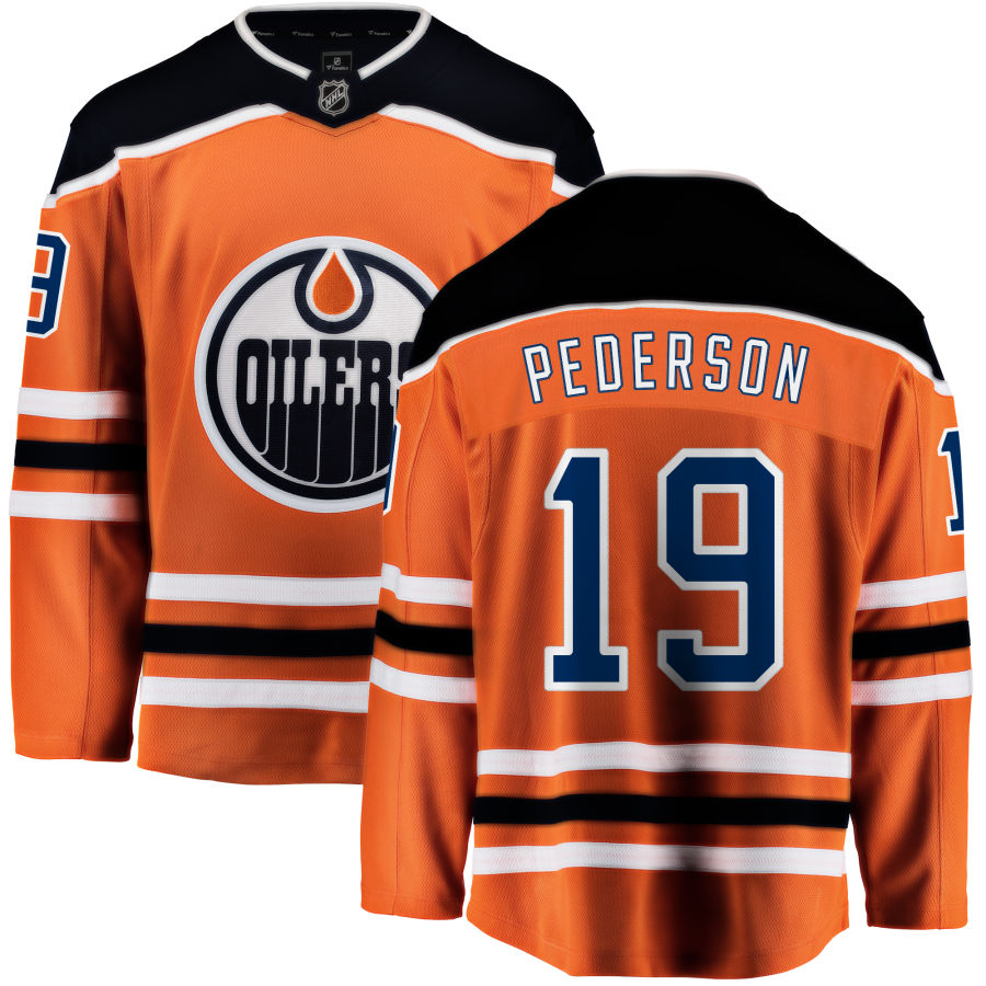 Lane Pederson Edmonton Oilers Fanatics Branded Home Breakaway Jersey - Orange