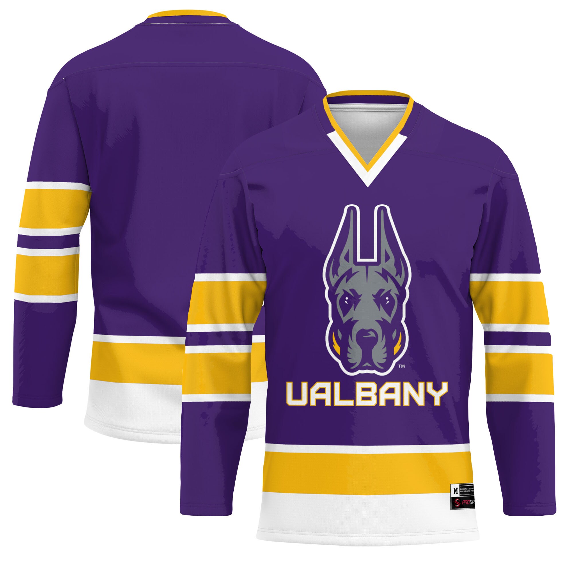UAlbany Great Danes ProSphere Youth Hockey Jersey - Purple