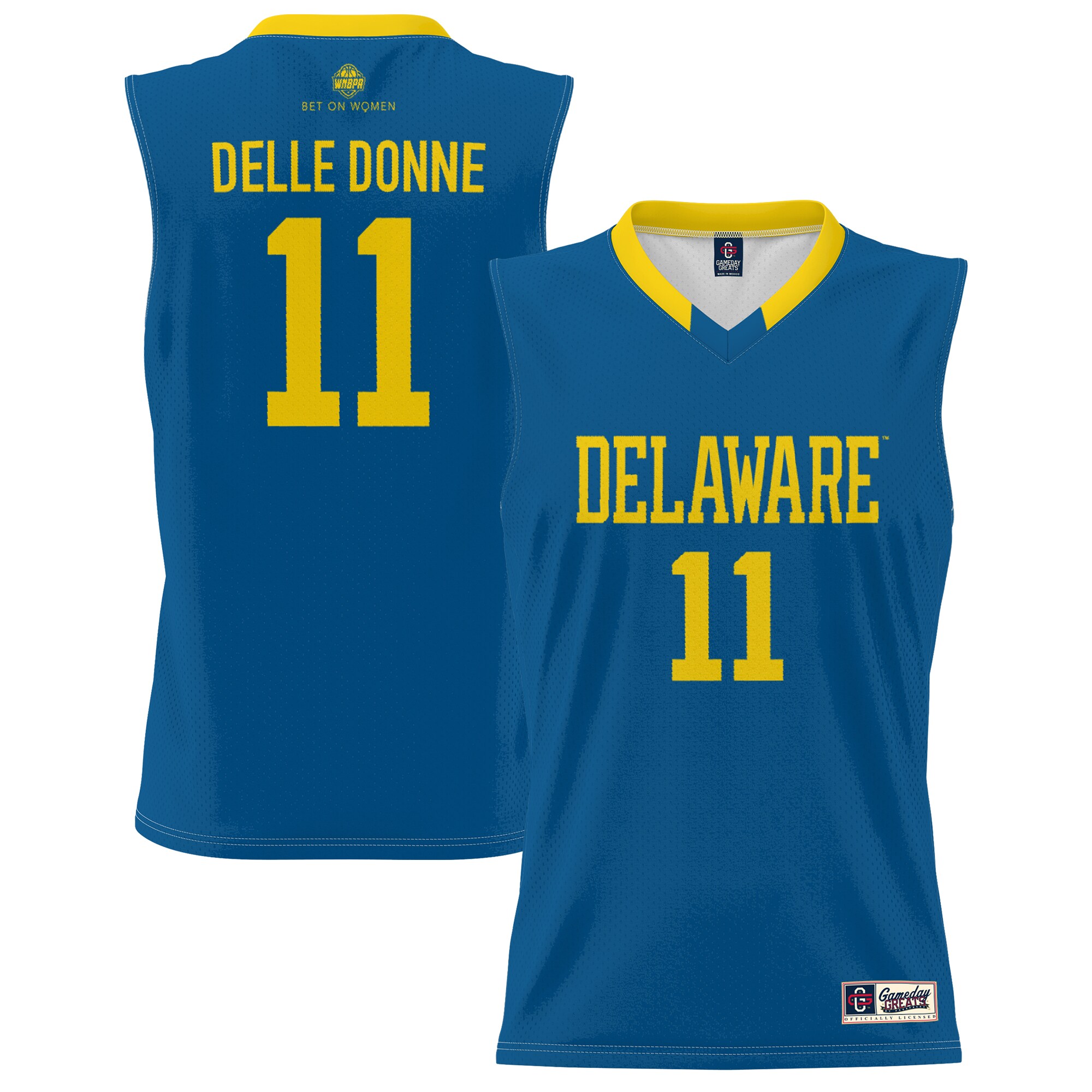 Elena Delle Donne Delaware Fightin' Blue Hens ProSphere Unisex Women's Basketball Alumni Jersey - Blue