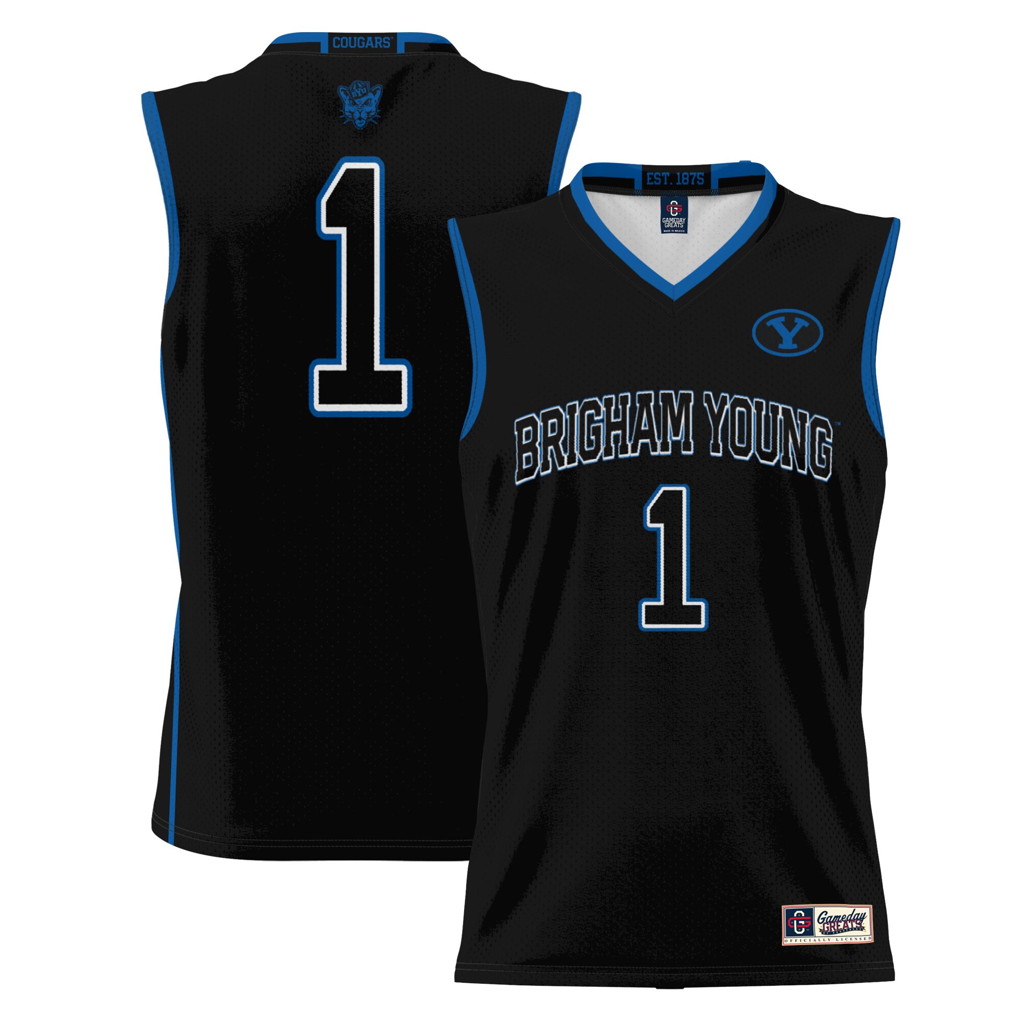 #1 BYU Cougars ProSphere Basketball Jersey - Black