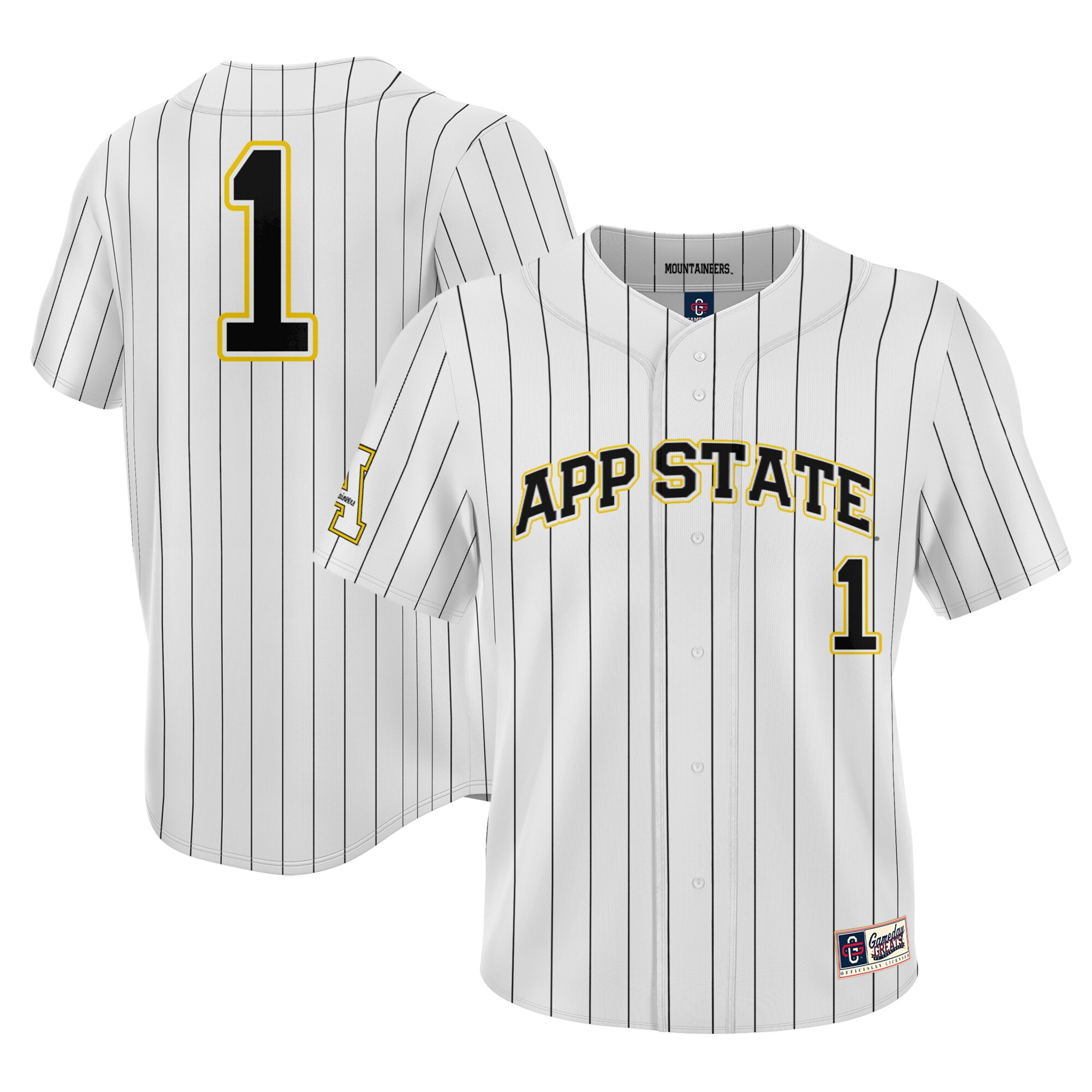 #1 Appalachian State Mountaineers ProSphere Baseball Jersey - White