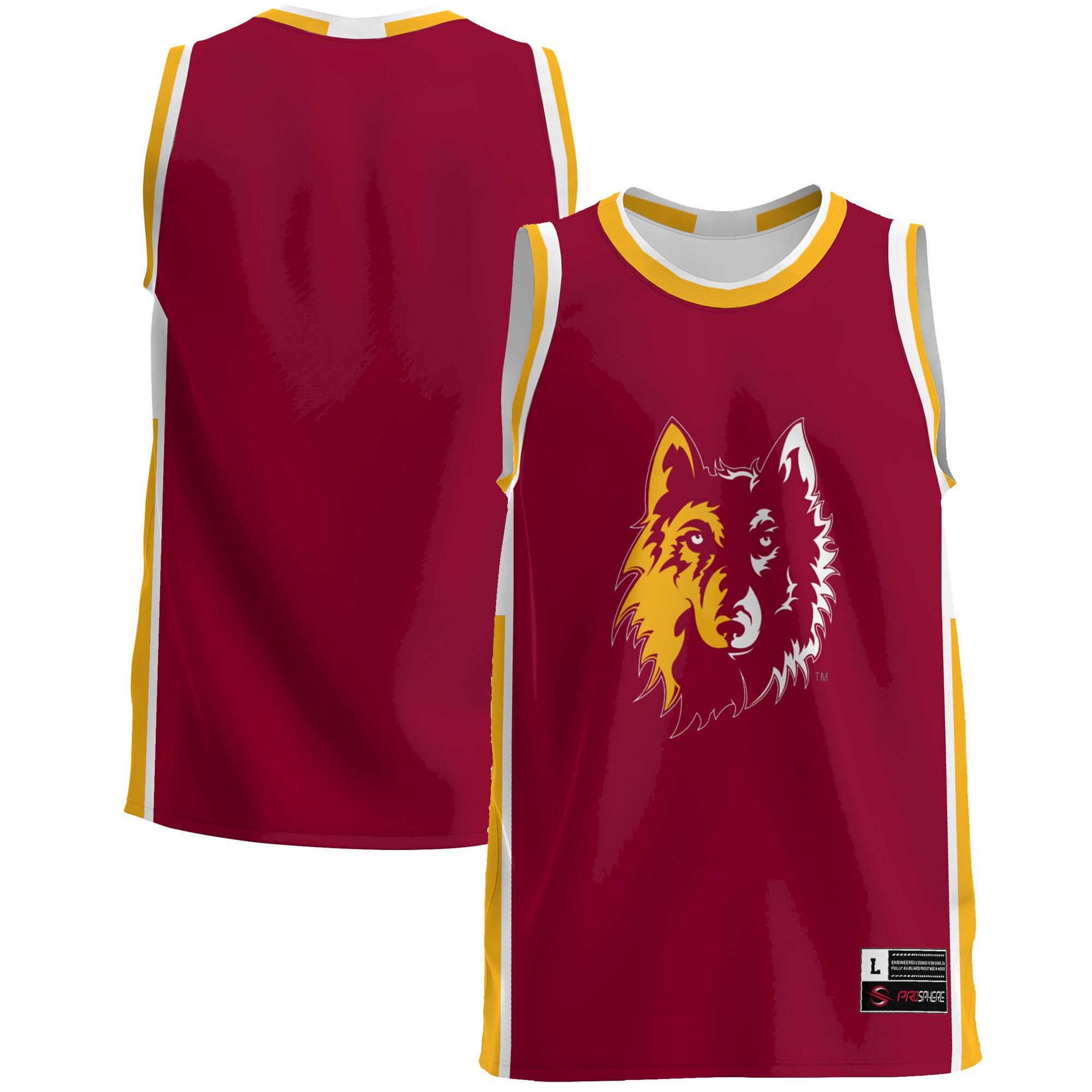 Northern State University Wolves Basketball Jersey - Maroon