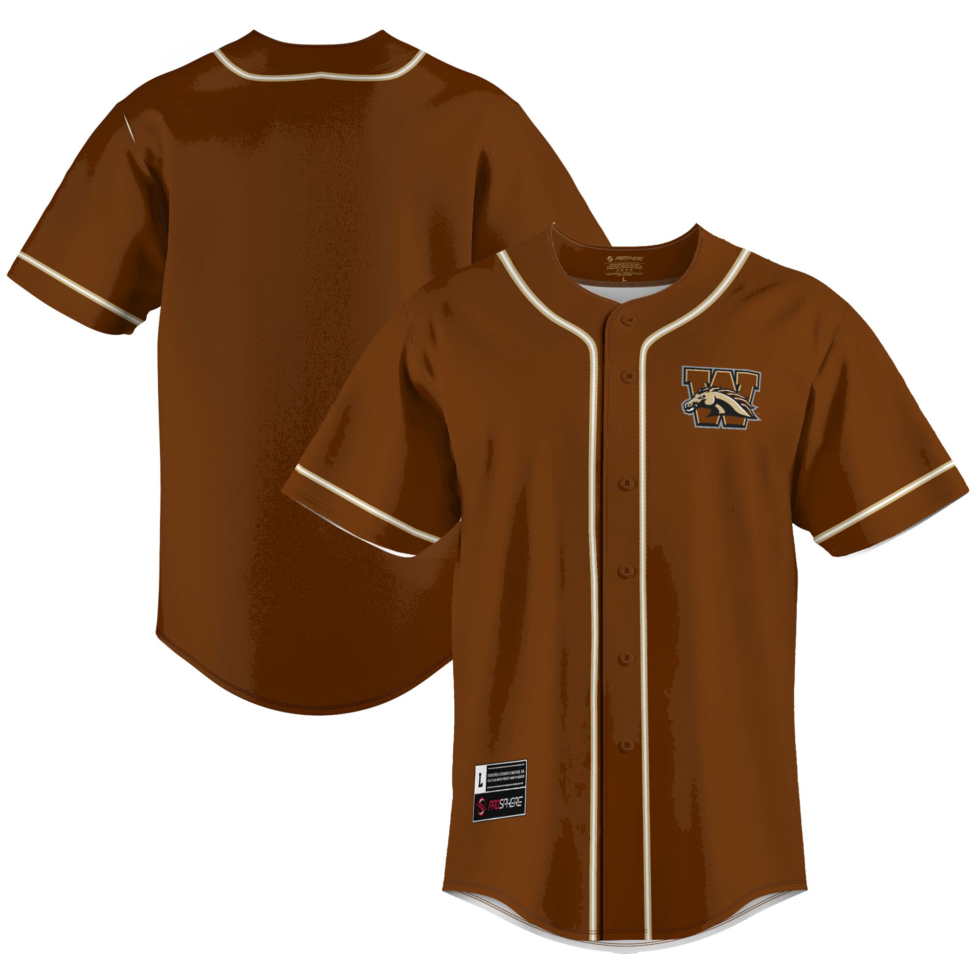 Western Michigan Broncos Baseball Jersey - Brown