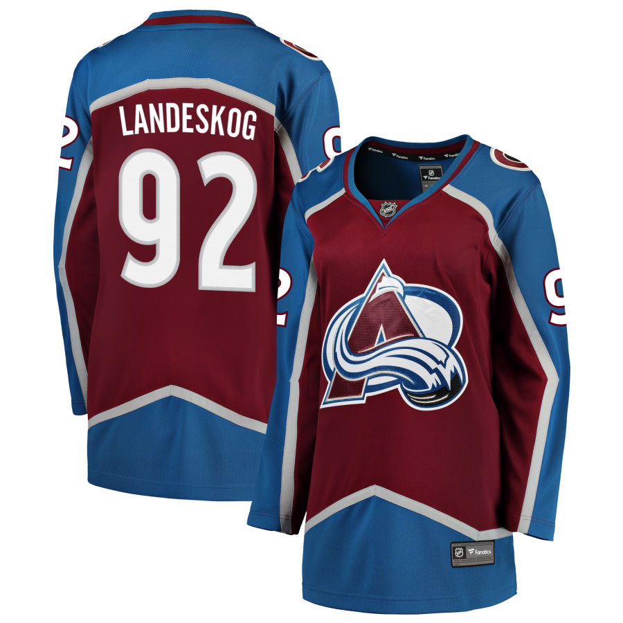 Gabriel Landeskog Colorado Avalanche Fanatics Branded Women's Home 2022 Stanley Cup Champions Breakaway Jersey - Burgundy