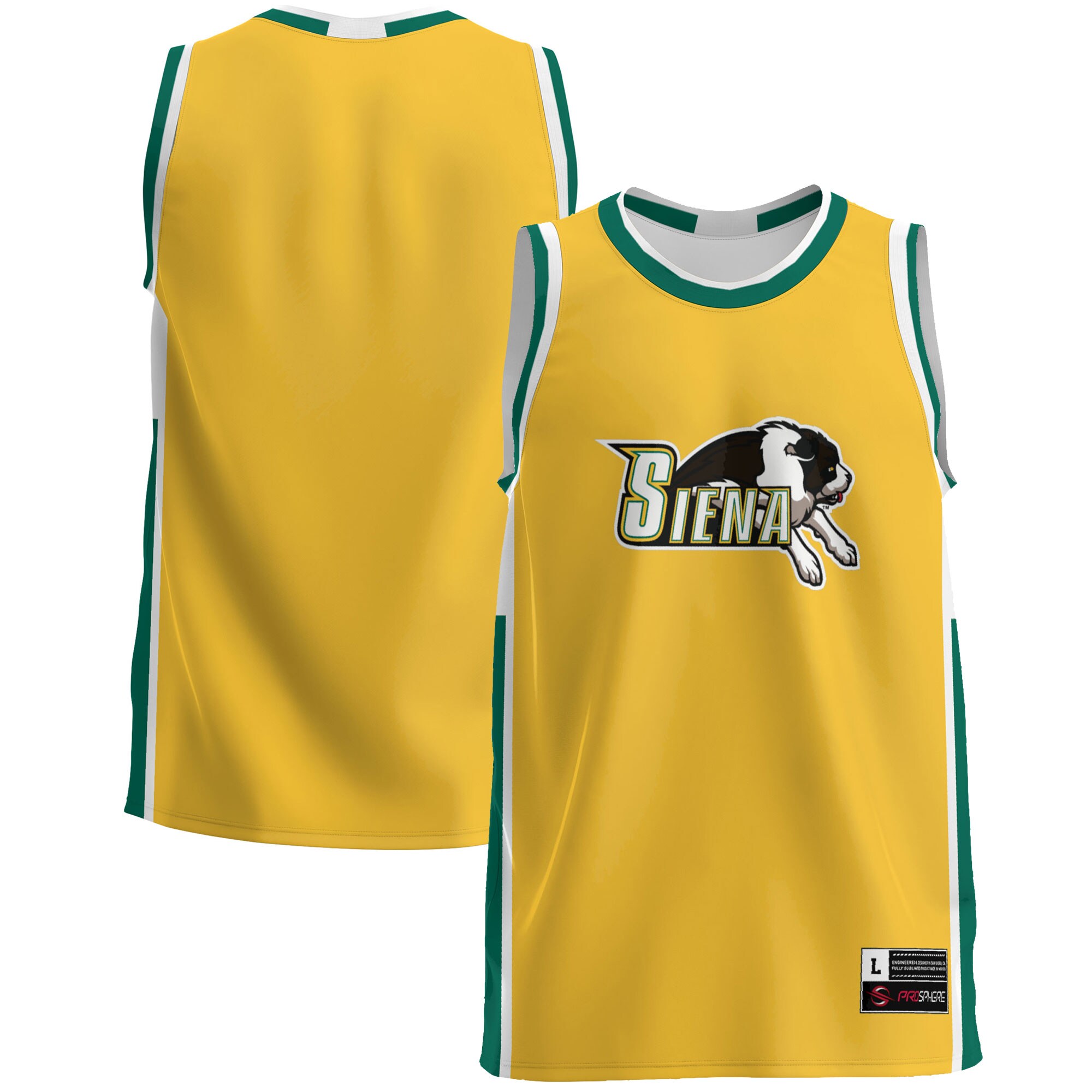 Siena Saints Basketball Jersey - Gold