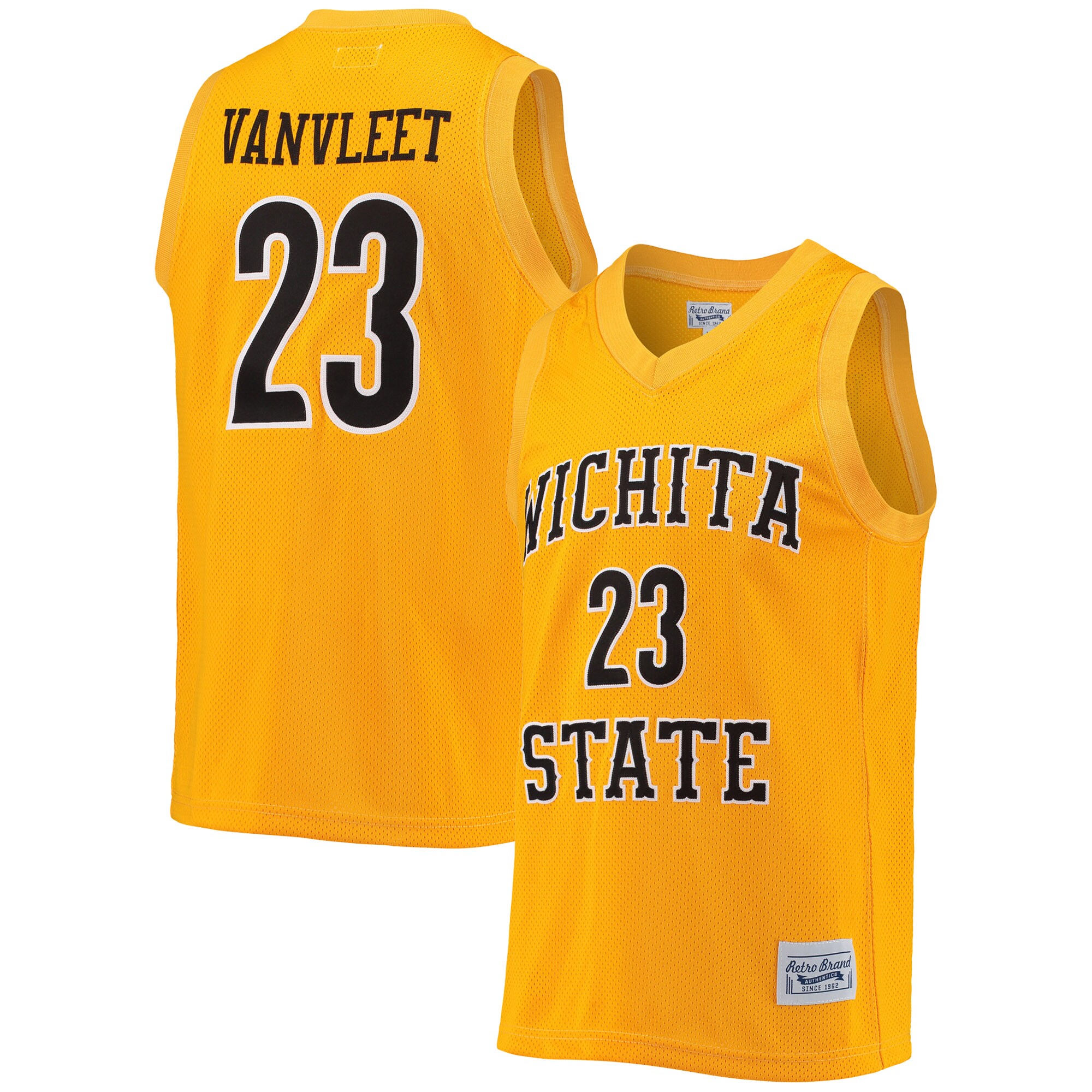 Fred VanVleet Wichita State Shockers Original Retro Brand Commemorative Classic Basketball Jersey - Gold