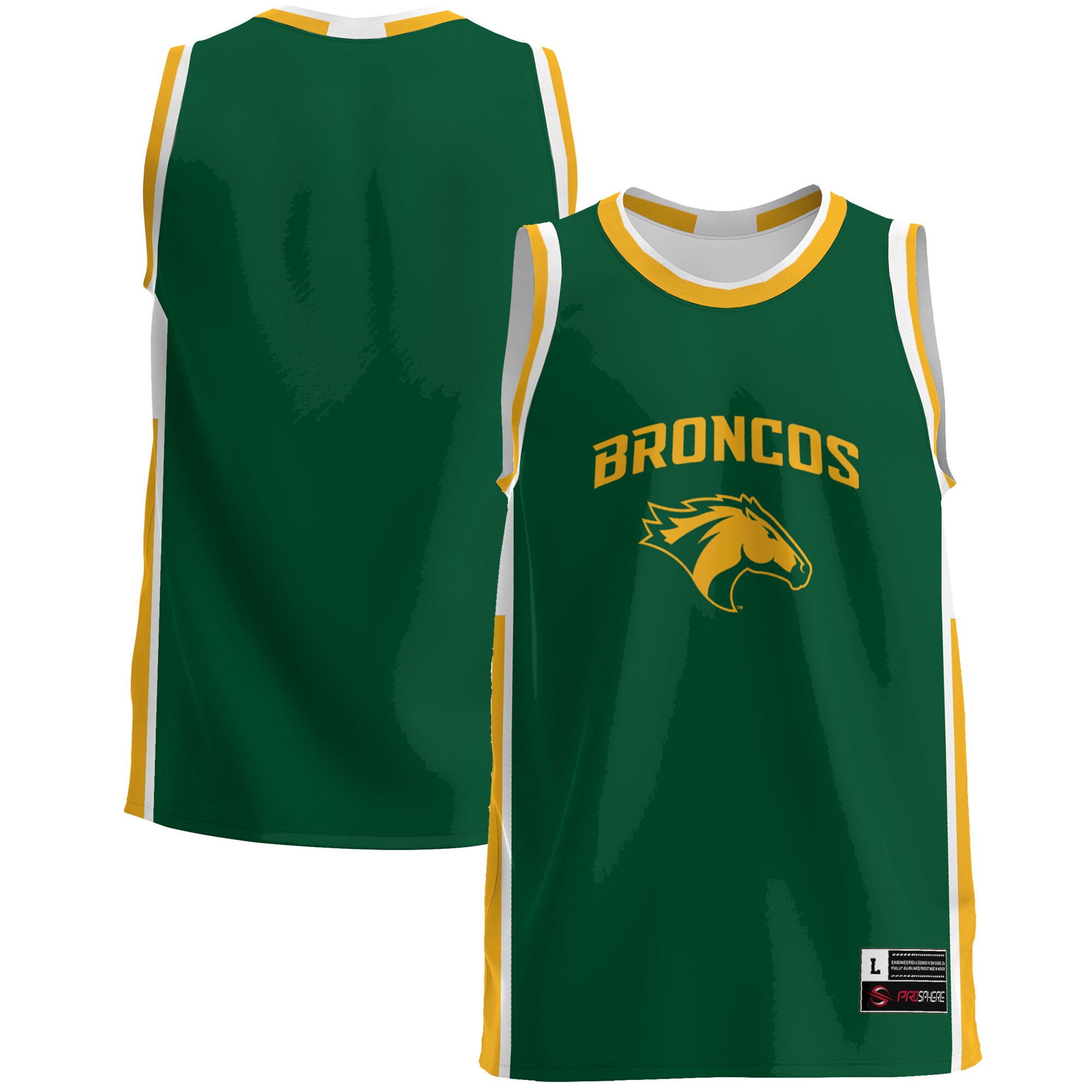 Cal Poly Pomona Broncos Basketball Jersey - Green