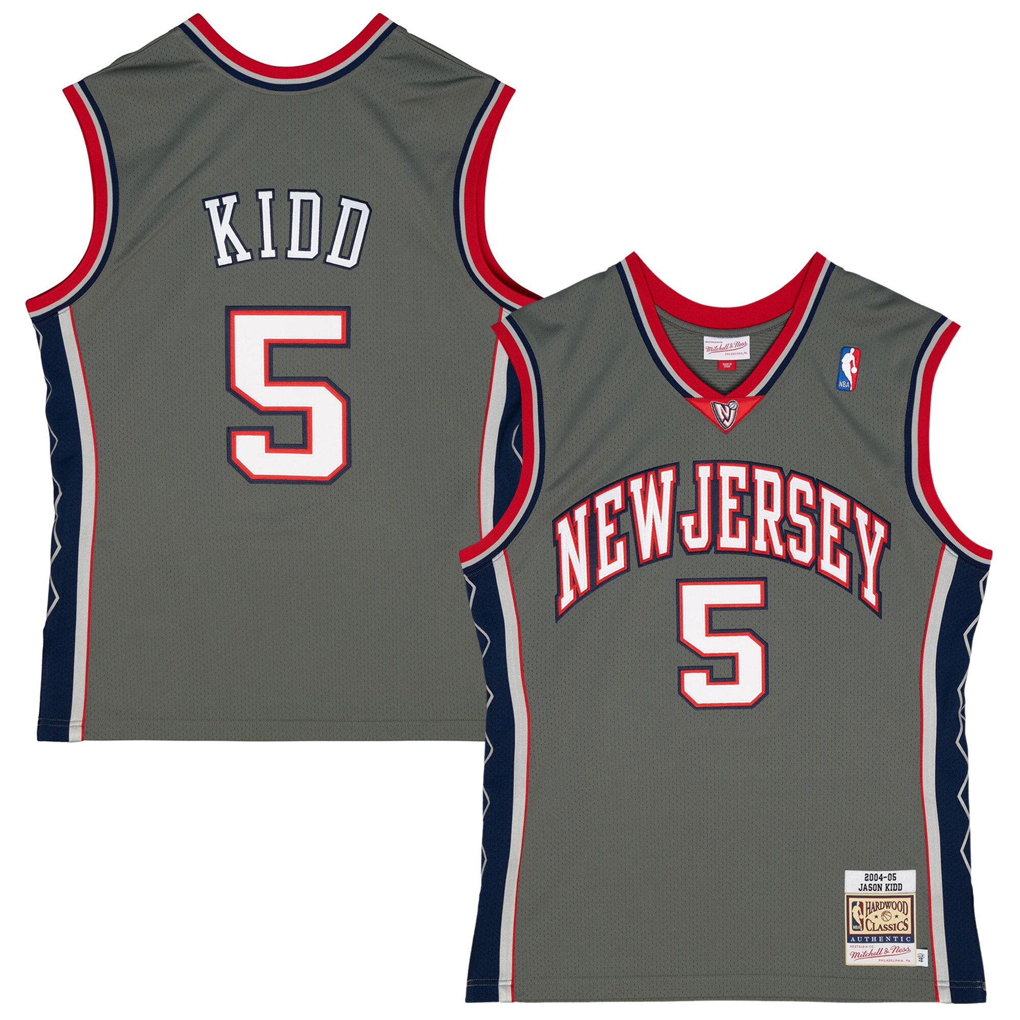 Jason Kidd New Jersey Nets Mitchell & Ness 2004/05 Authentic Player Jersey - Gray
