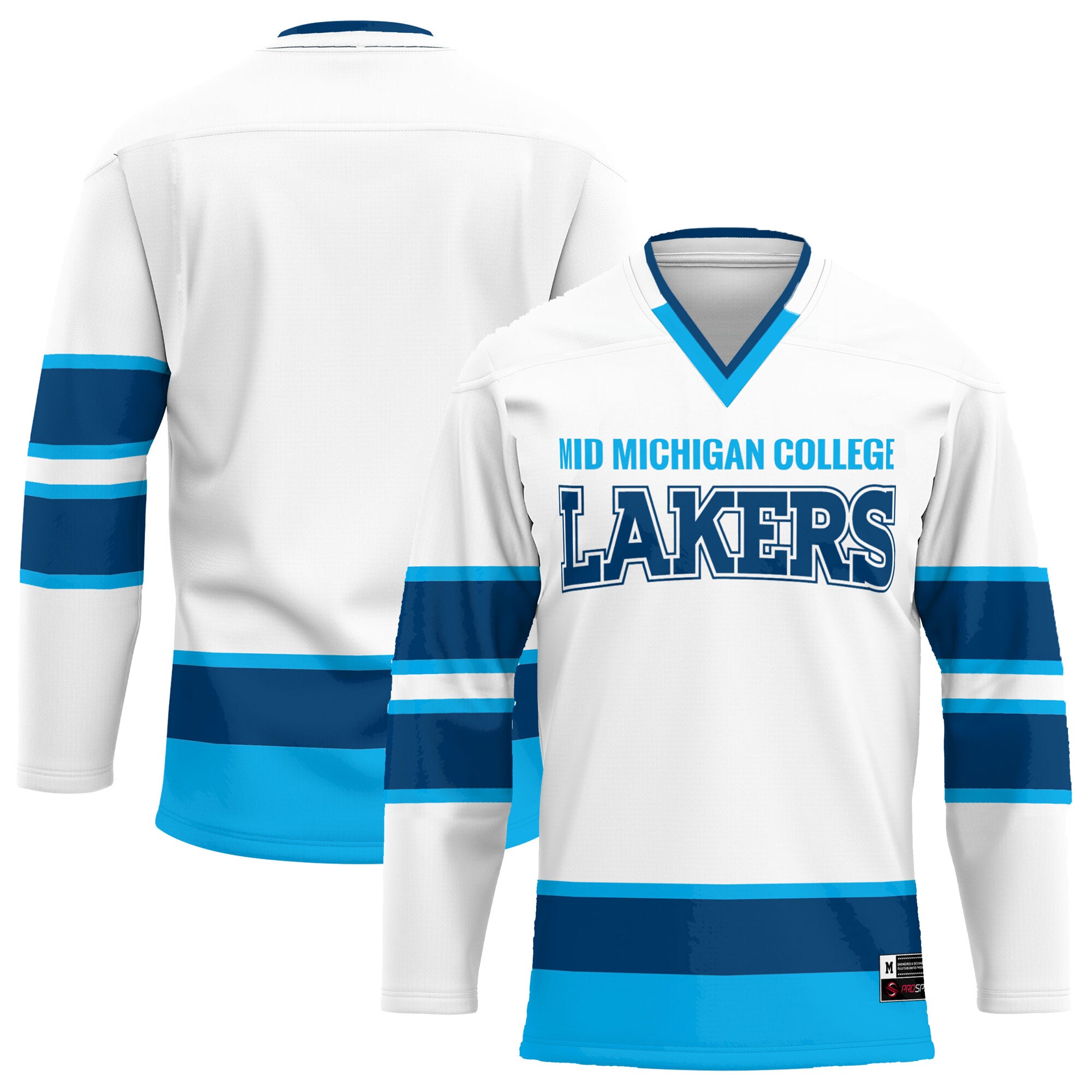Mid Michigan College ProSphere Youth Hockey Jersey - White