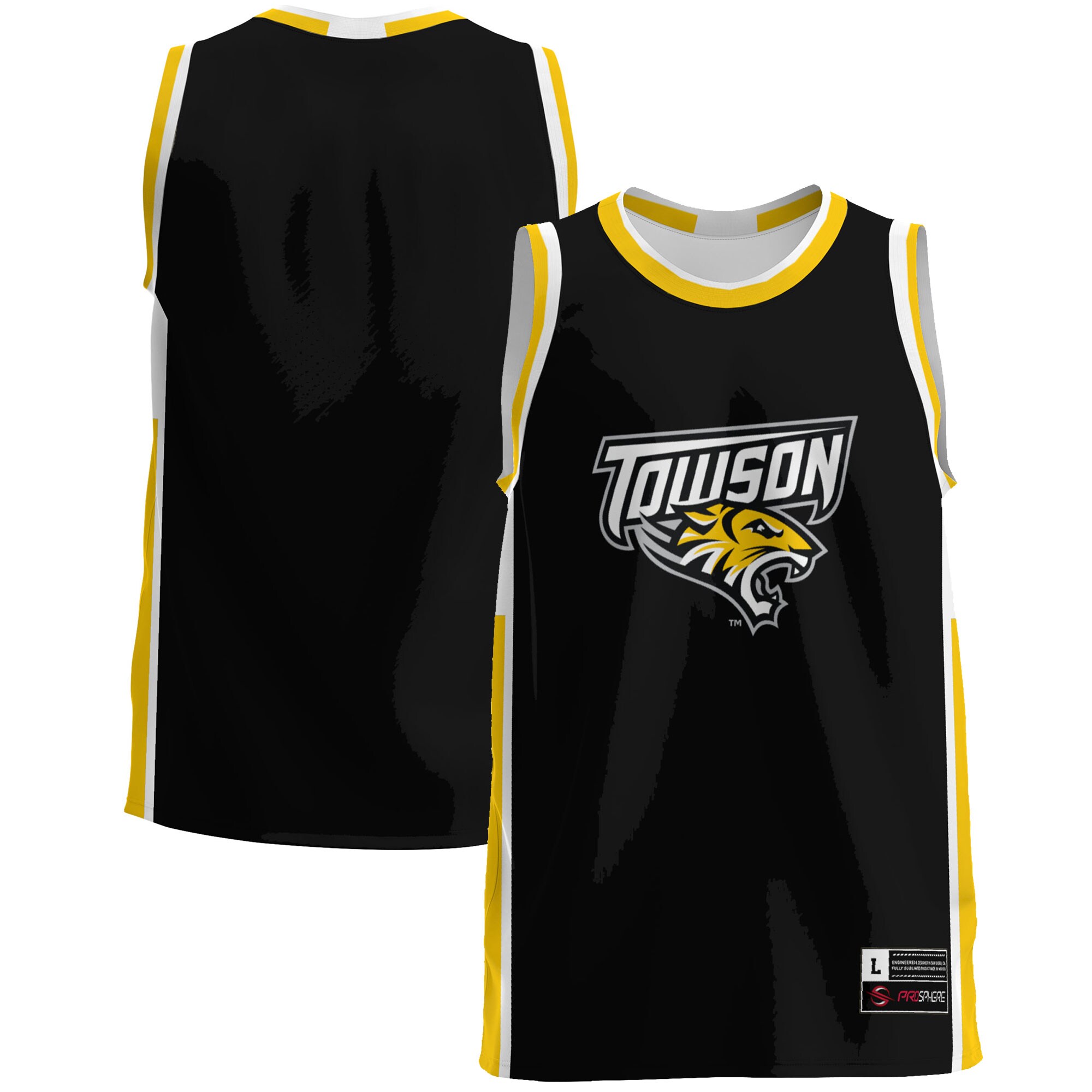 Towson Tigers Basketball Jersey - Black