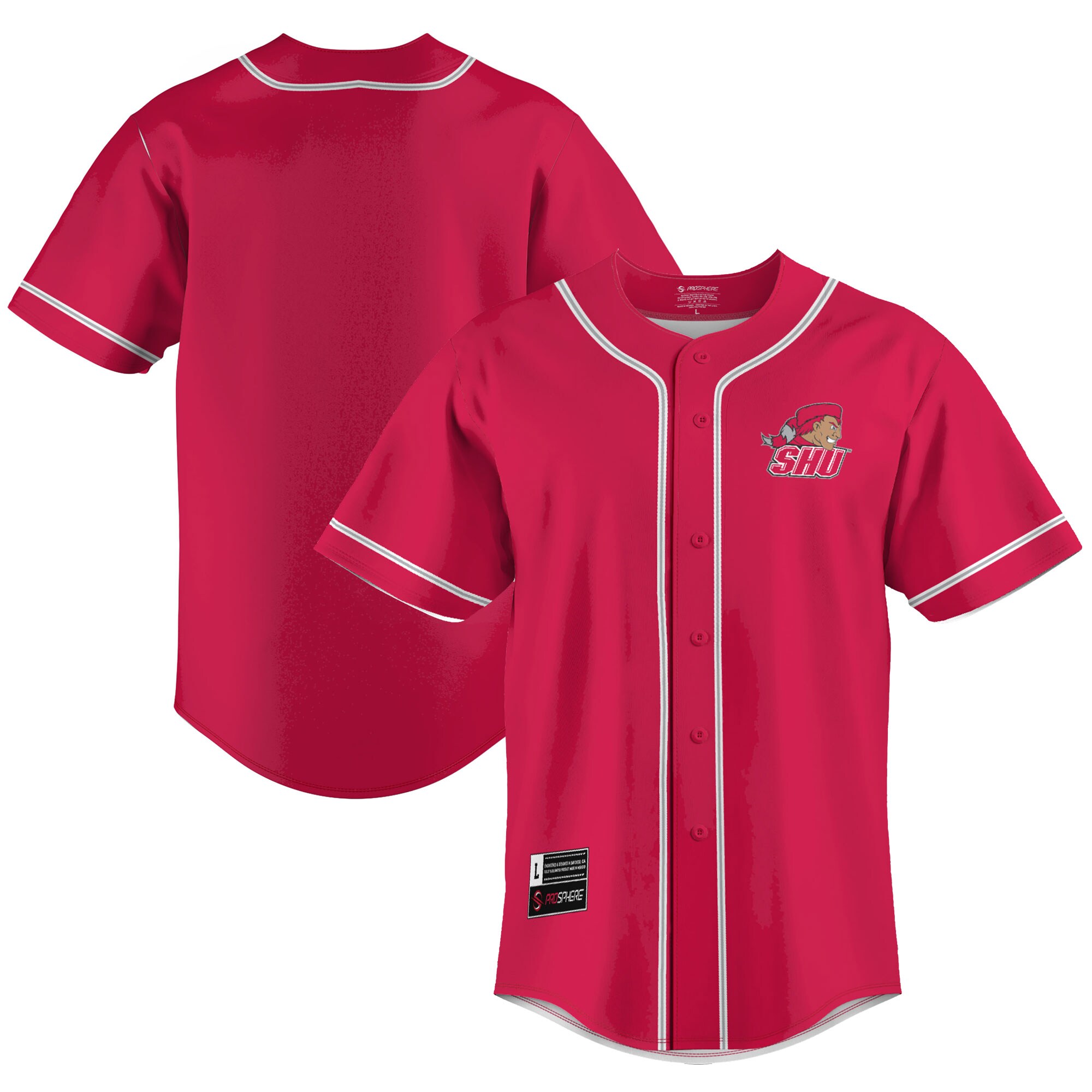 Sacred Heart Pioneers Baseball Jersey - Red