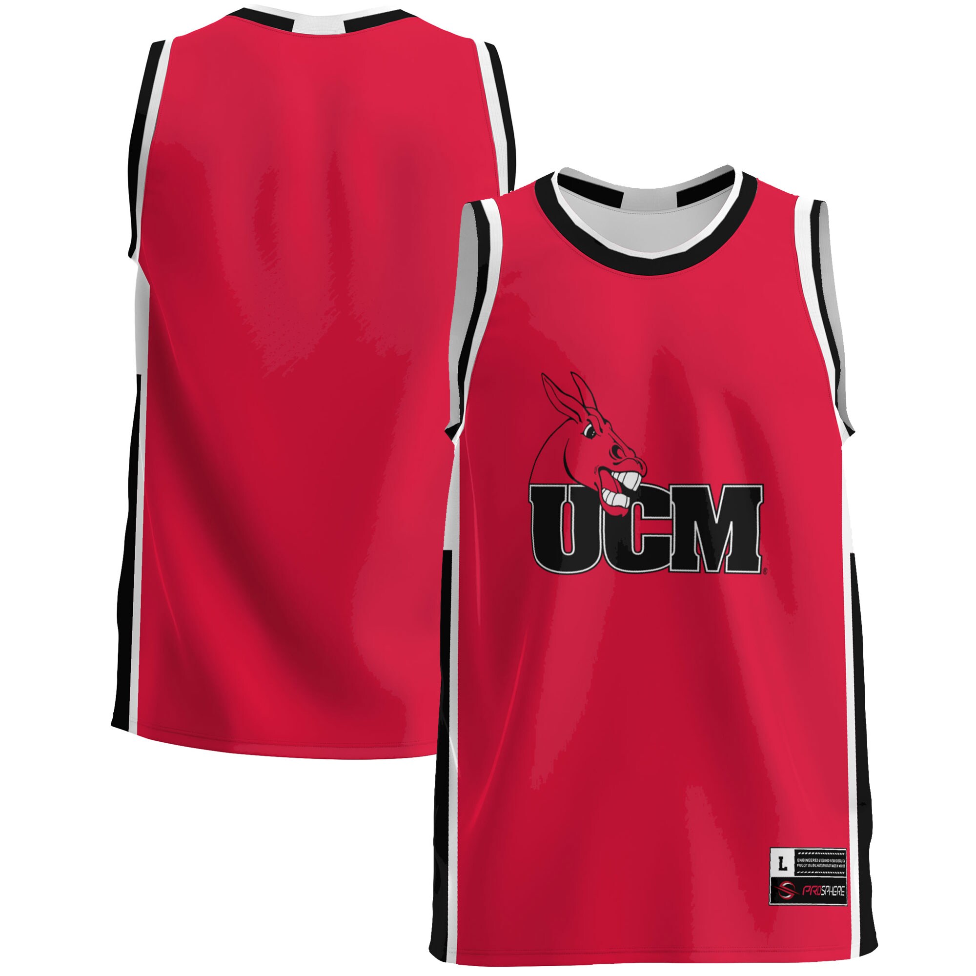 Central Missouri Mules Basketball Jersey - Cardinal