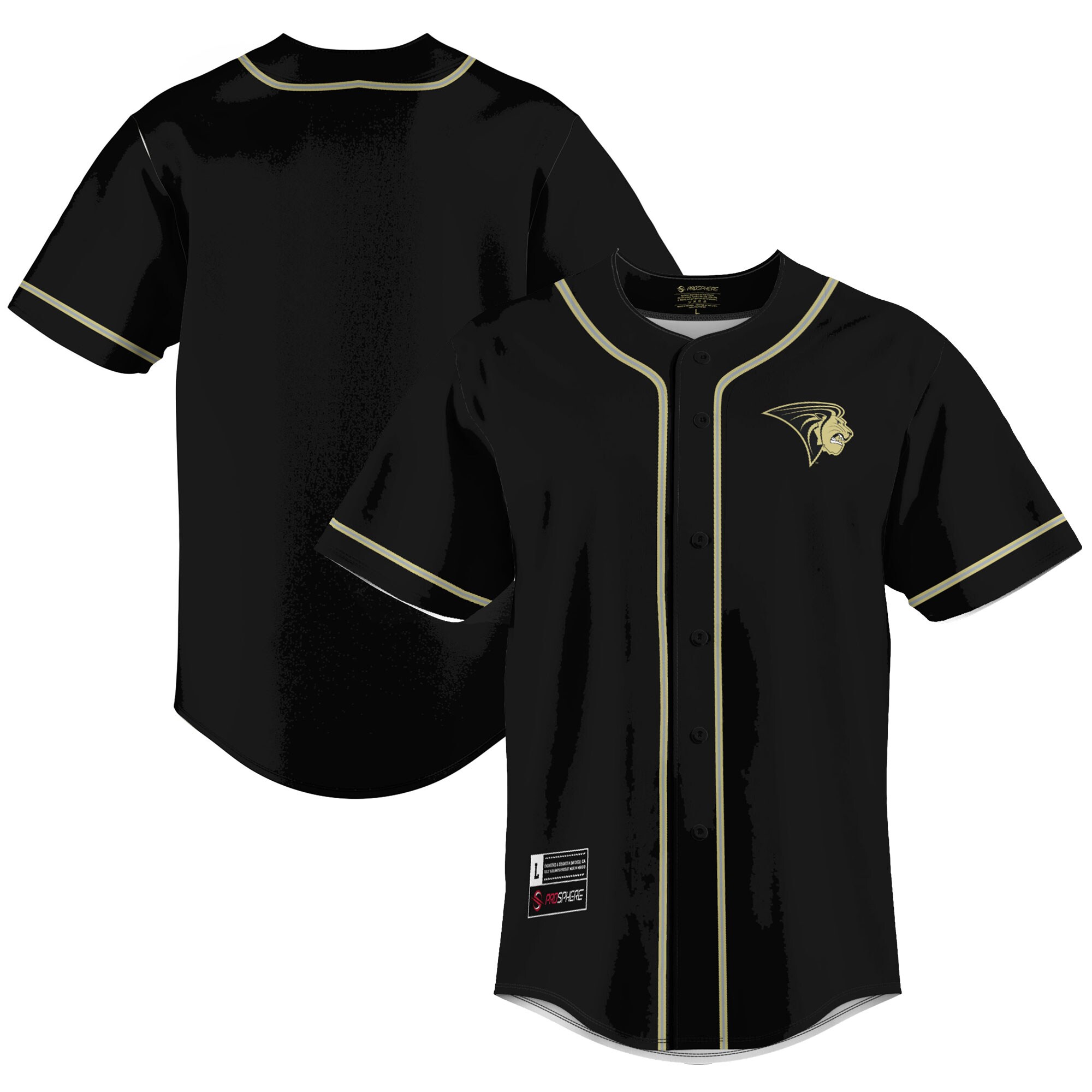Lindenwood Lions Baseball Jersey - Black