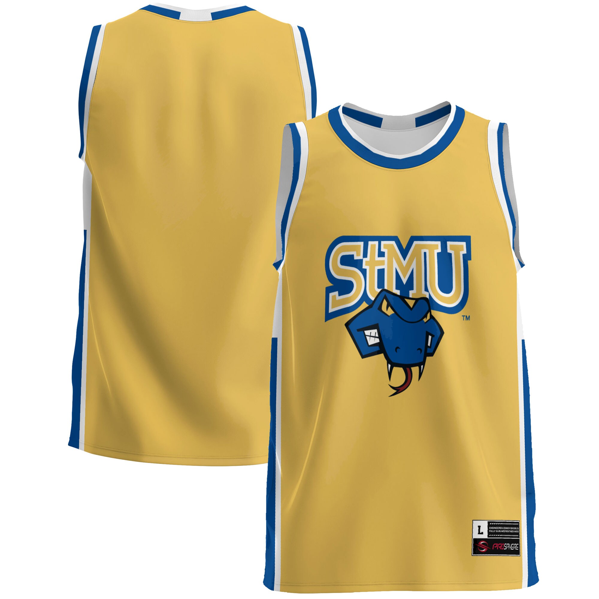 St. Mary's University Rattlers Basketball Jersey - Gold