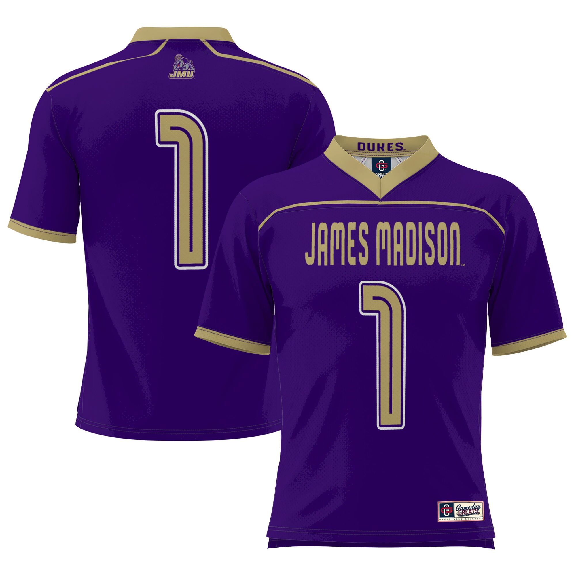 James Madison Dukes ProSphere Youth #1 Men's Lacrosse Jersey - Purple