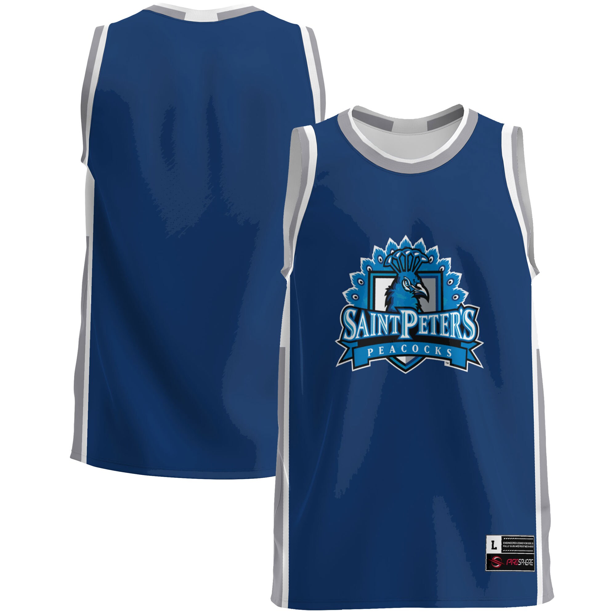 Saint Peter's Peacocks Basketball Jersey - Blue