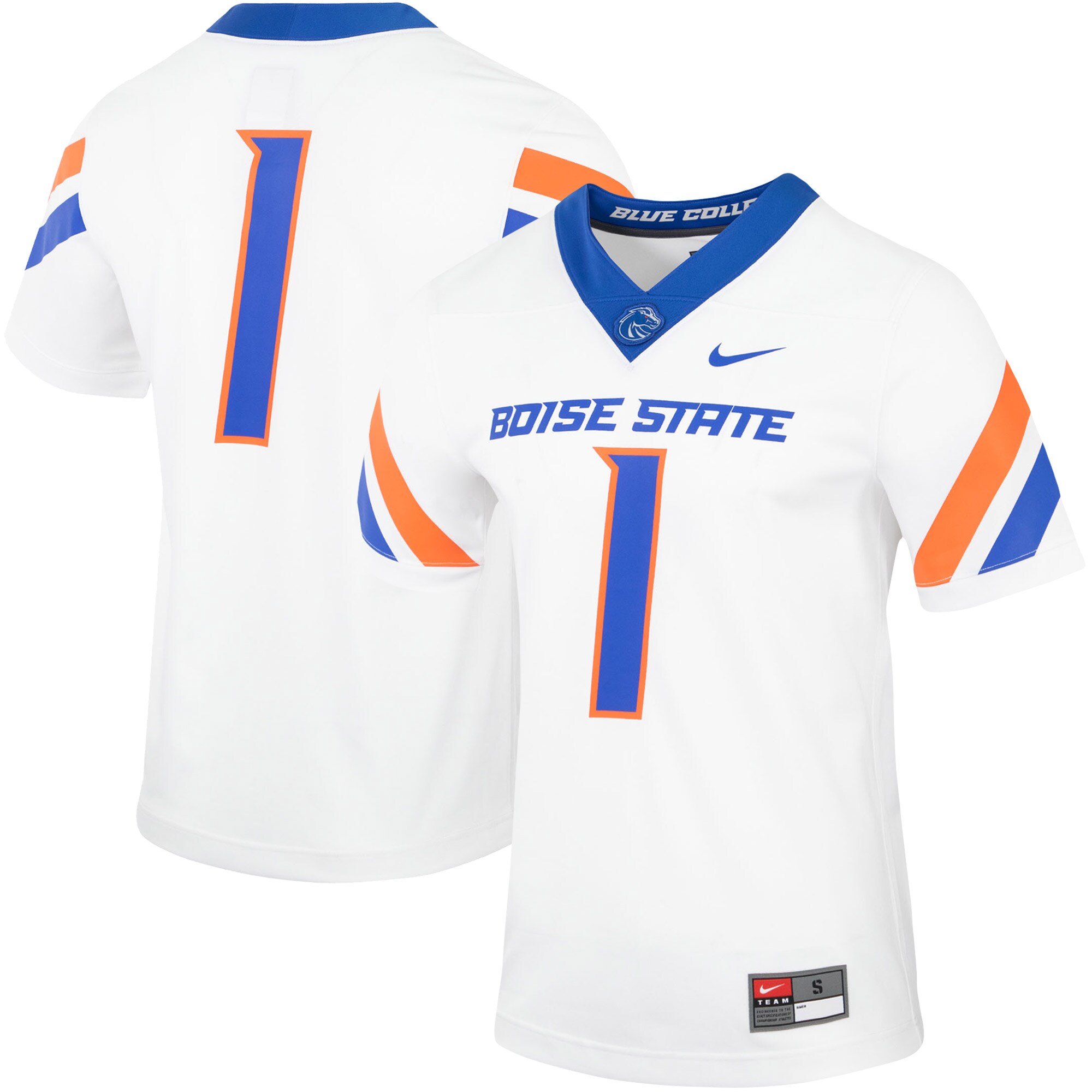 #1 Boise State Broncos Nike Untouchable Football Jersey - White