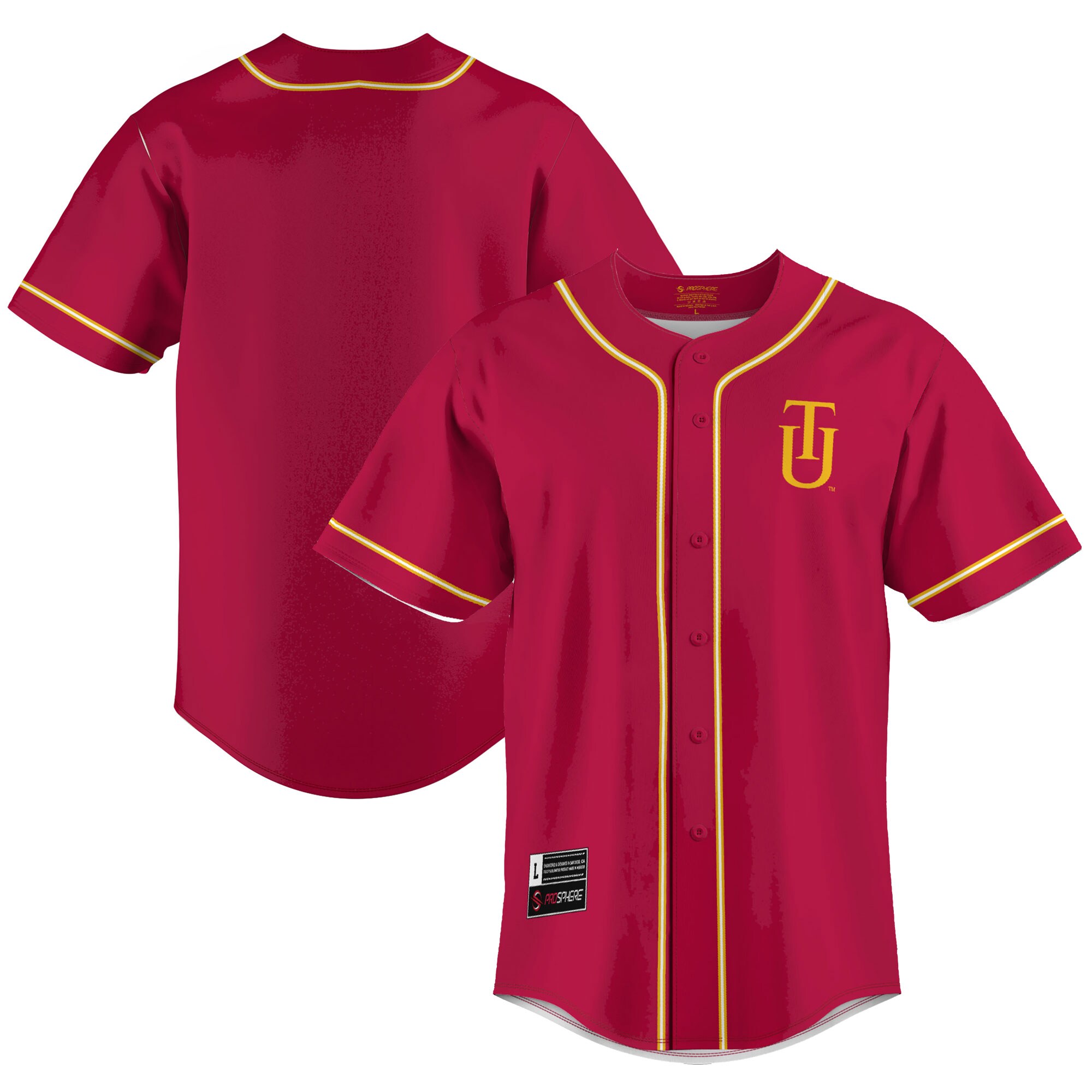 Tuskegee Golden Tigers Baseball Jersey - Crimson